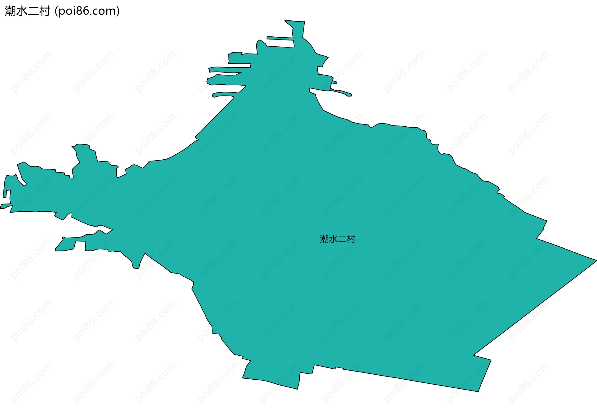 潮水二村边界地图