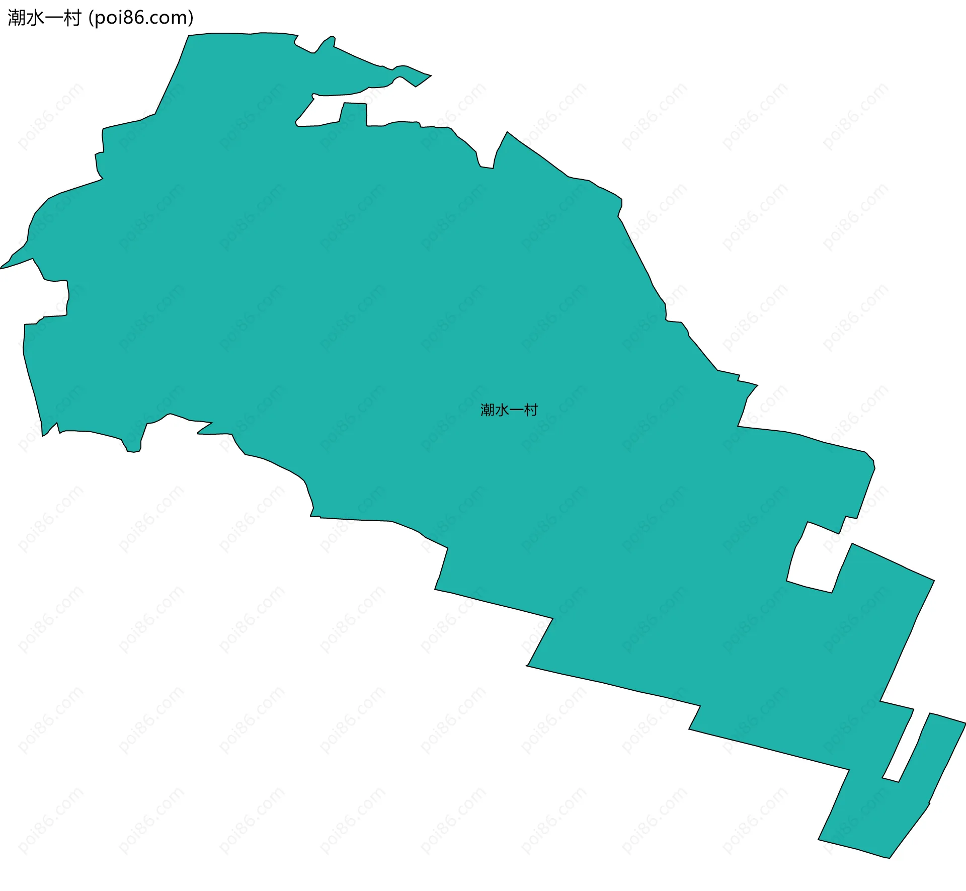 潮水一村边界地图