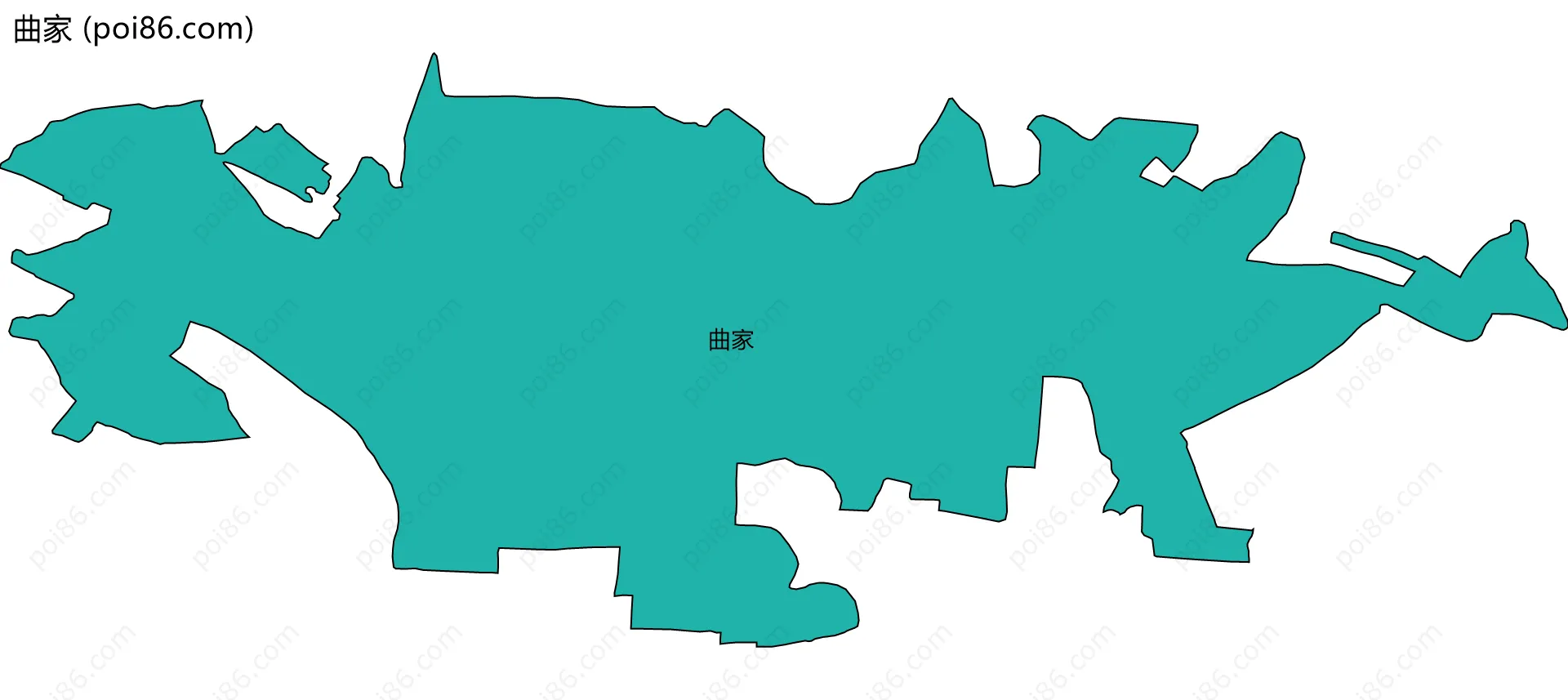 曲家边界地图