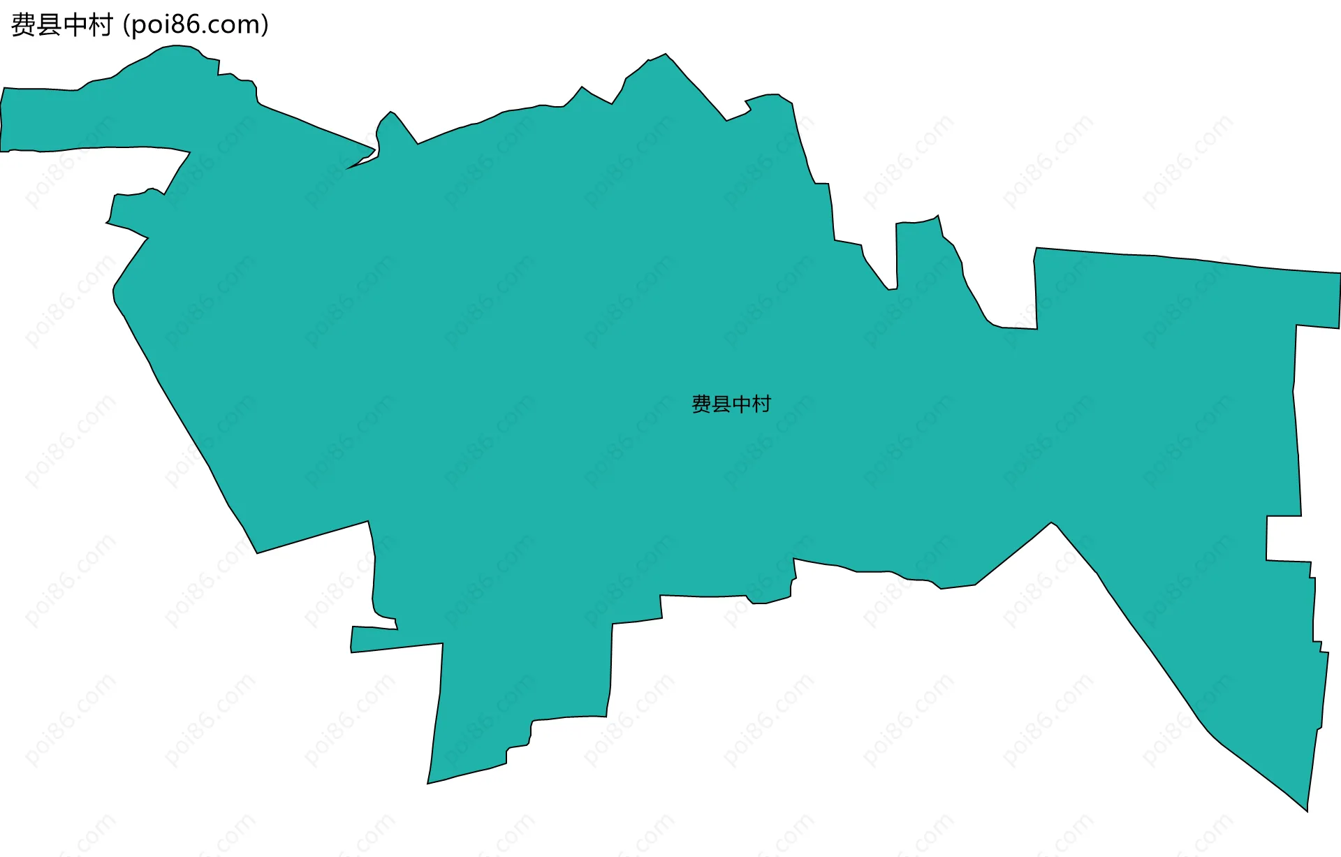 费县中村边界地图