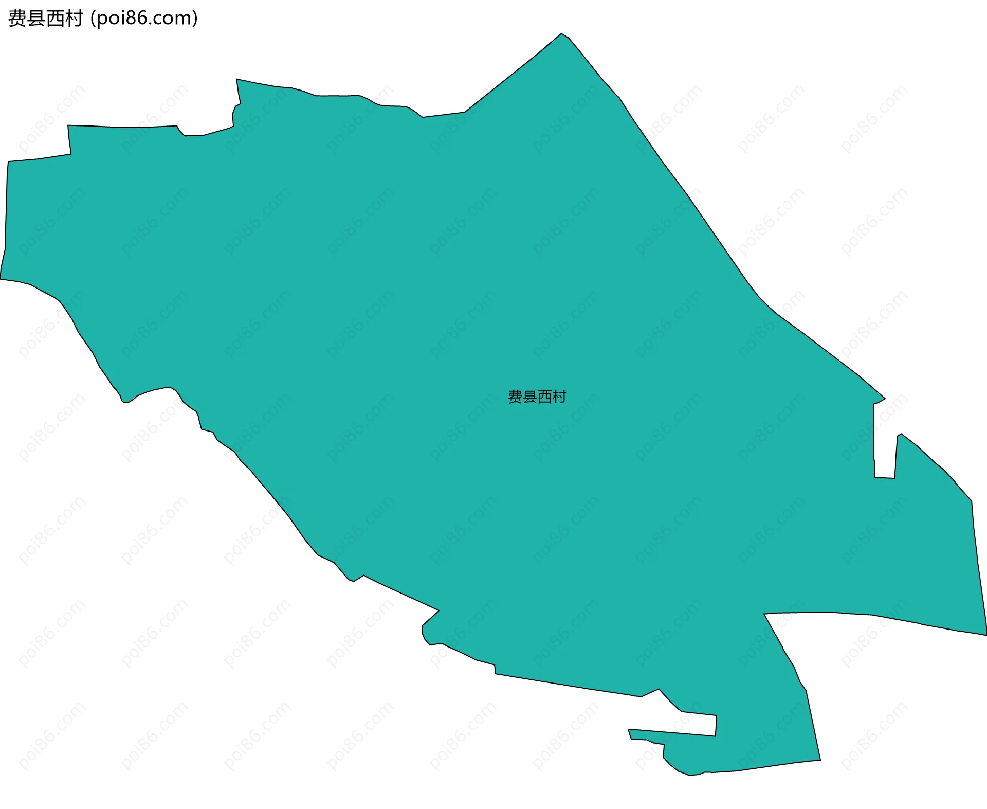费县西村边界地图