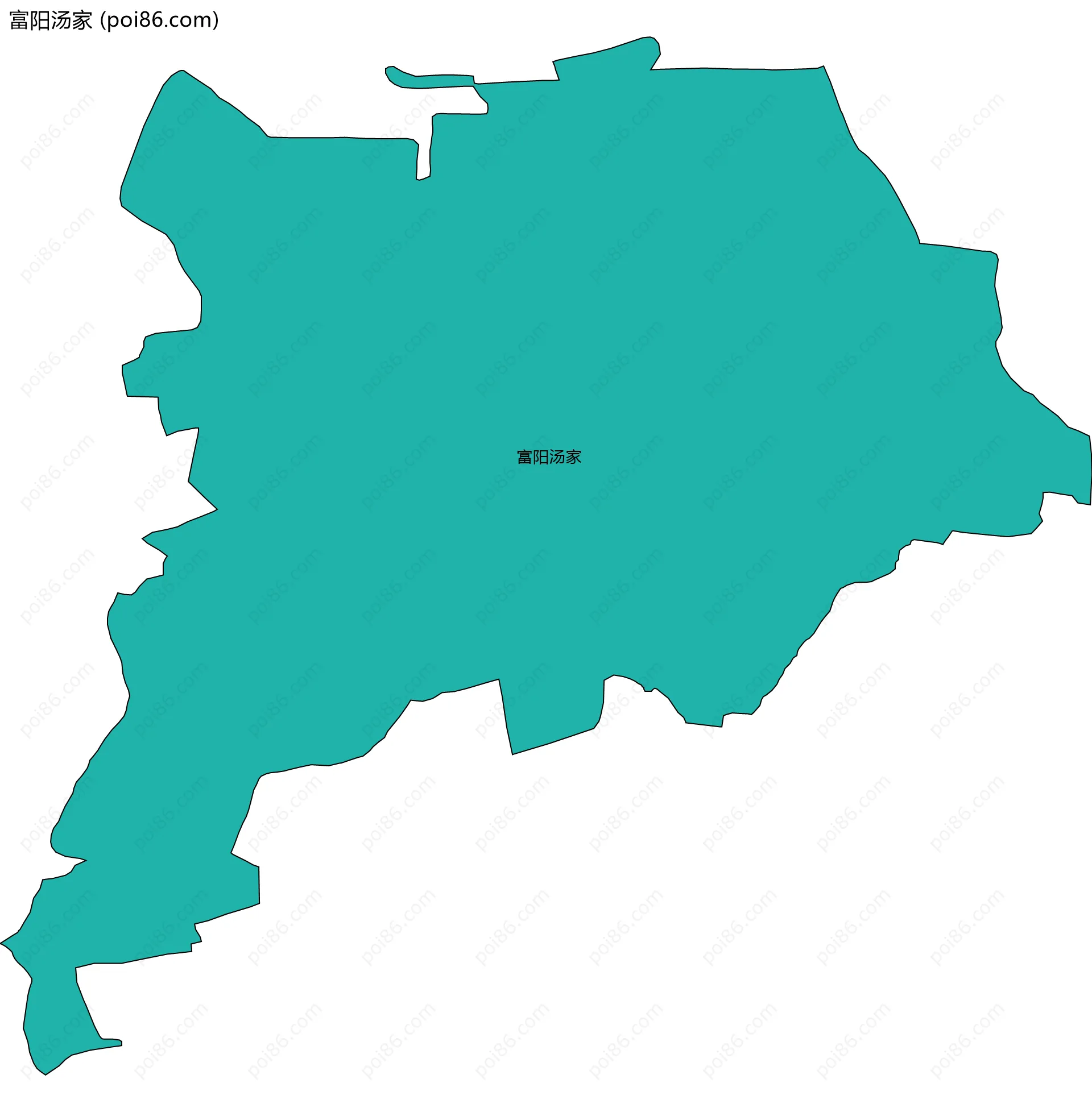 富阳汤家边界地图