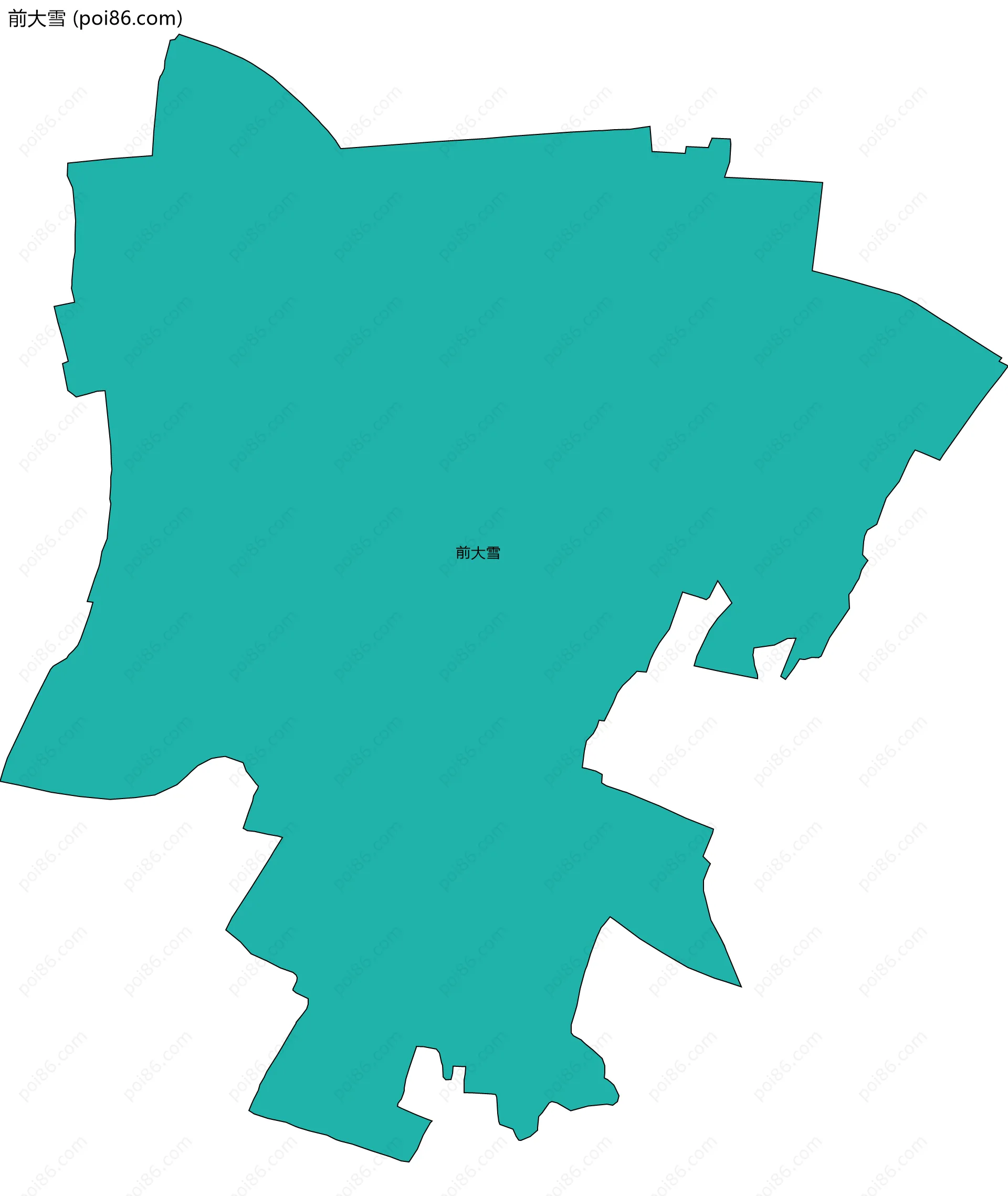 前大雪边界地图