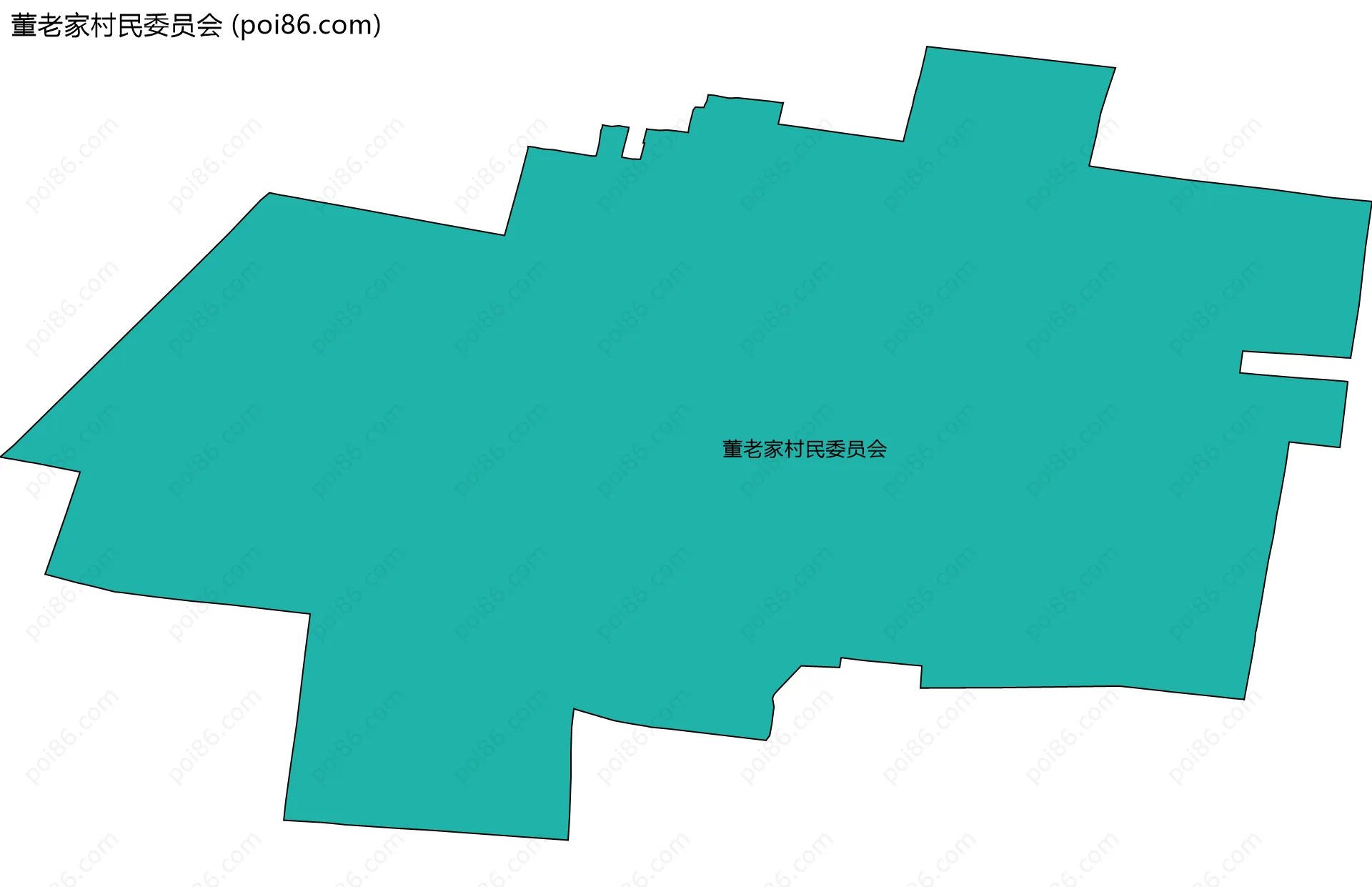 董老家村民委员会边界地图