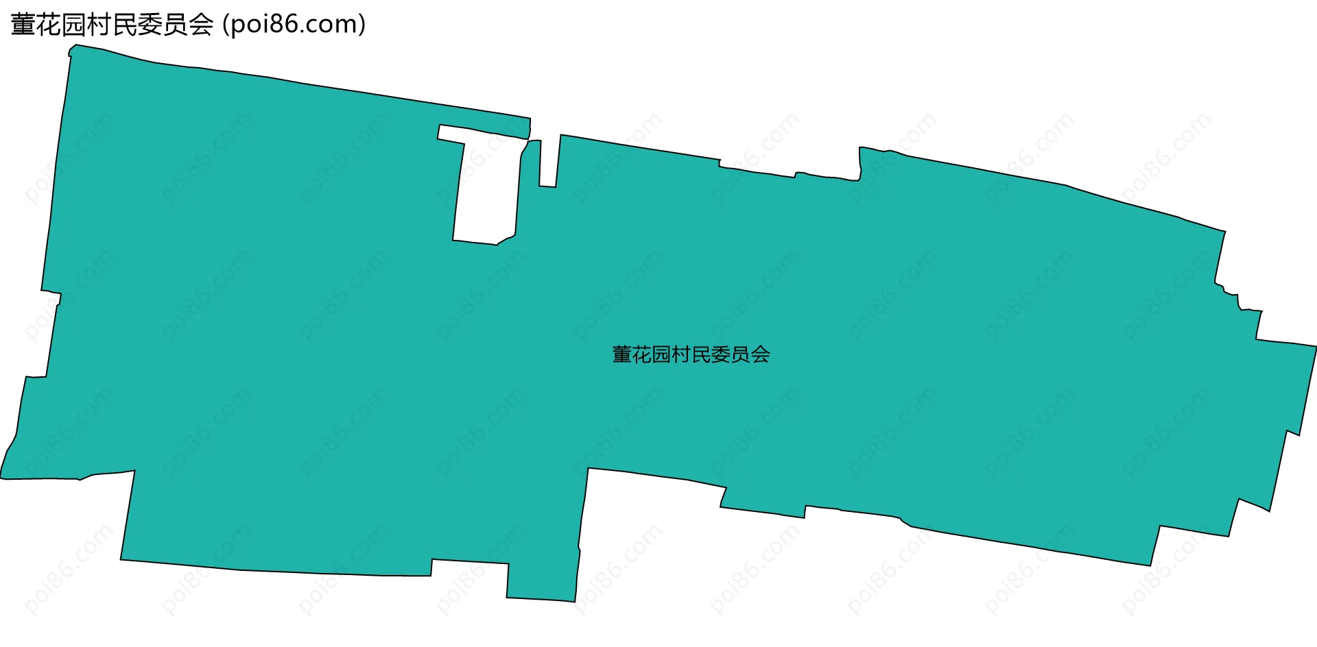 董花园村民委员会边界地图