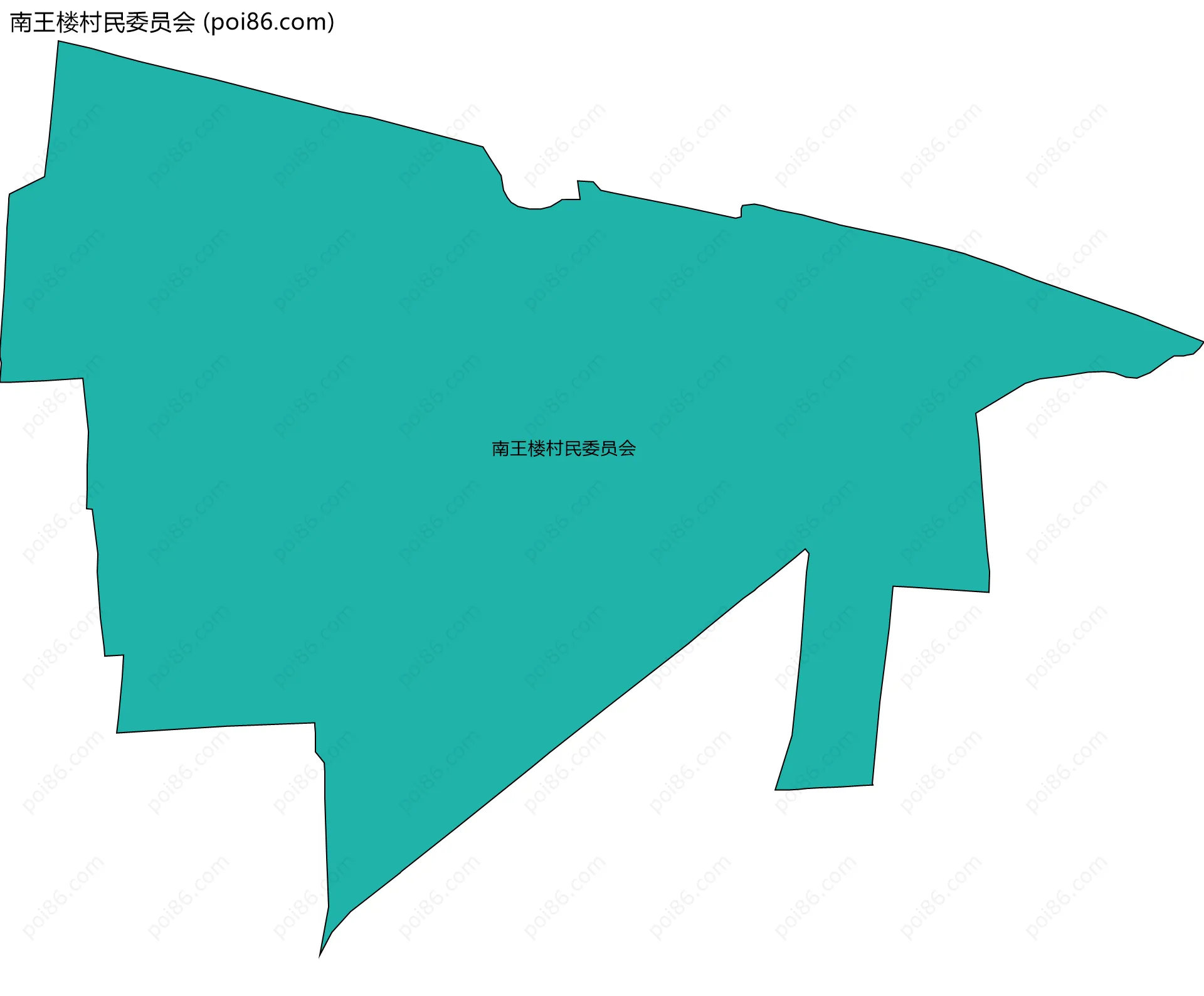 南王楼村民委员会边界地图