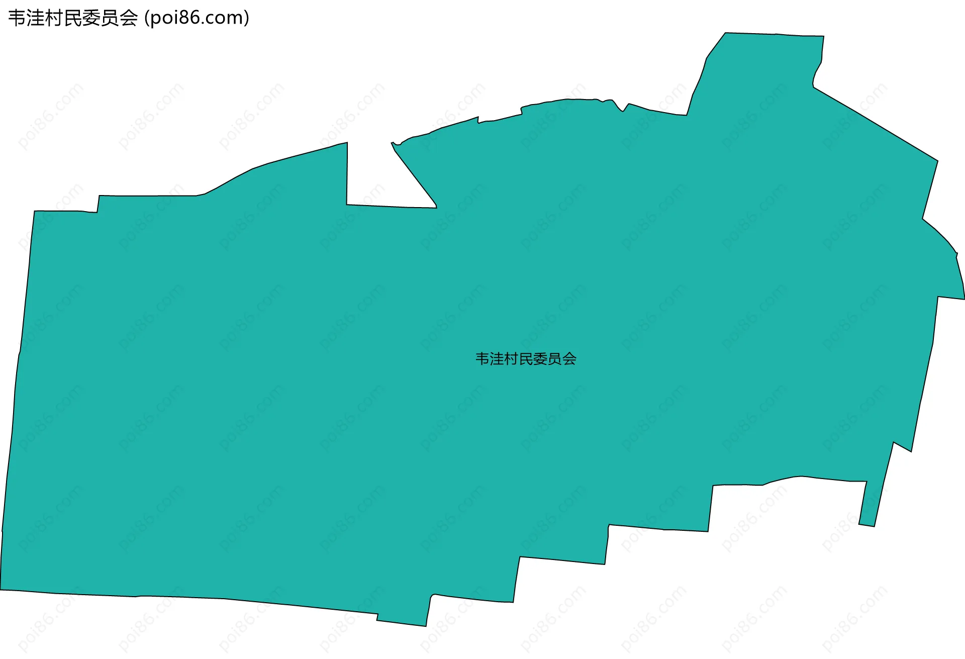 韦洼村民委员会边界地图