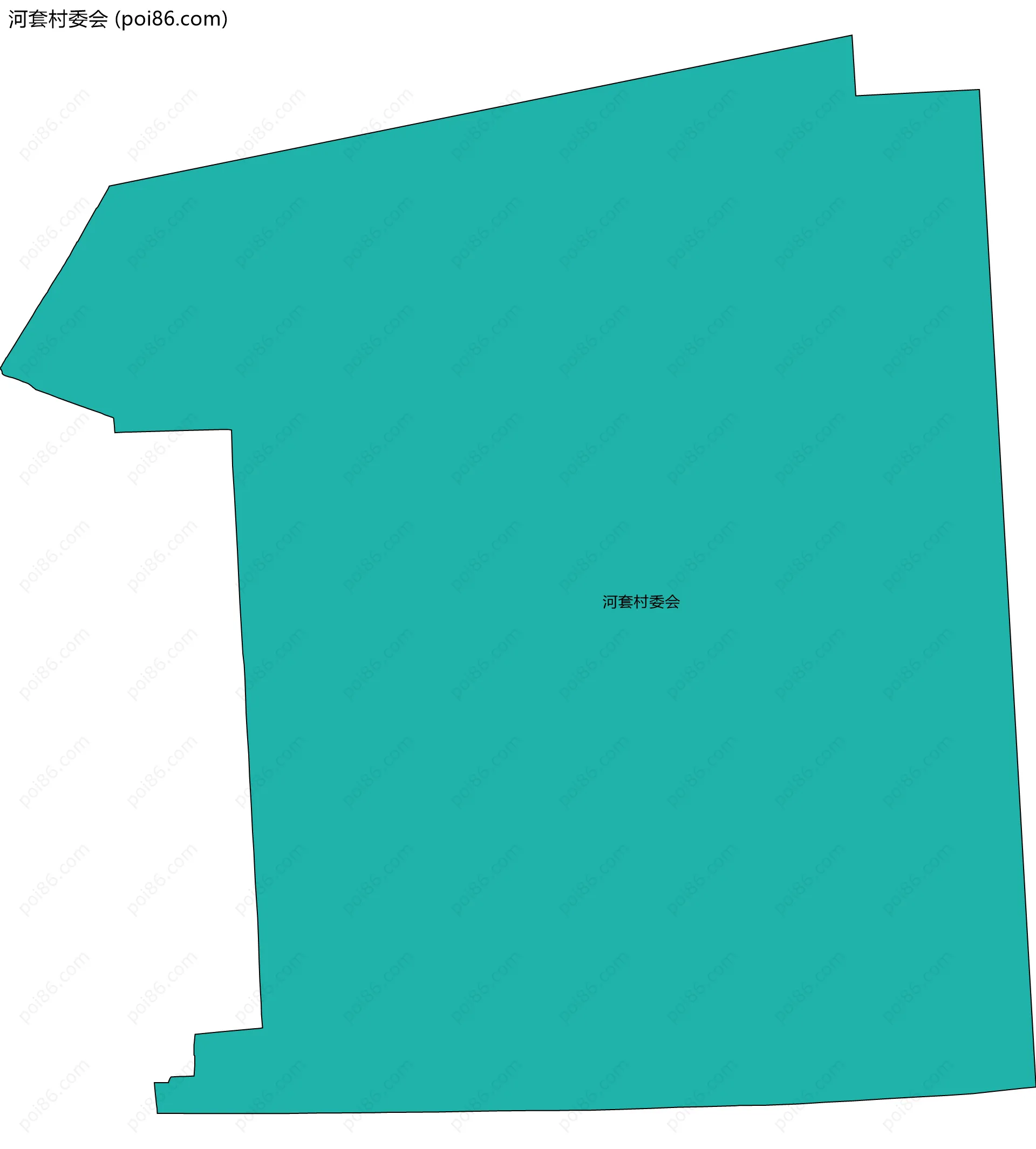 河套村委会边界地图