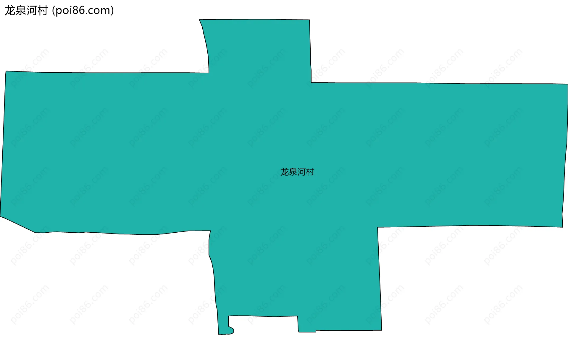 龙泉河村边界地图