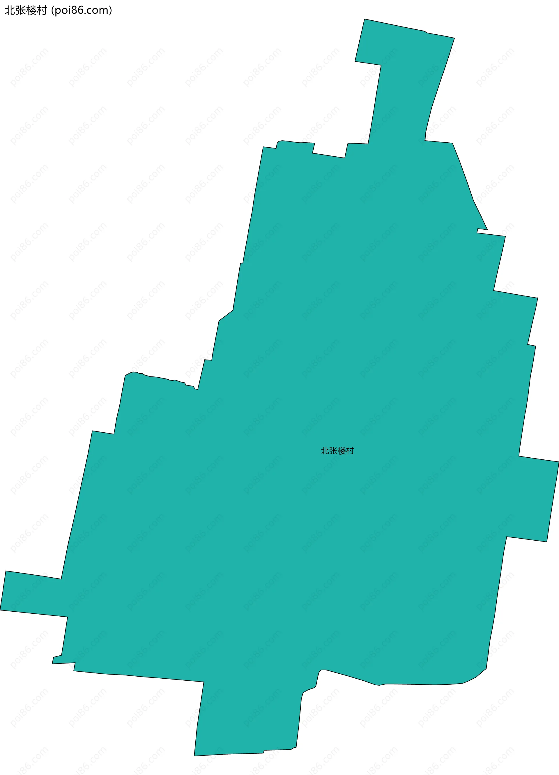 北张楼村边界地图