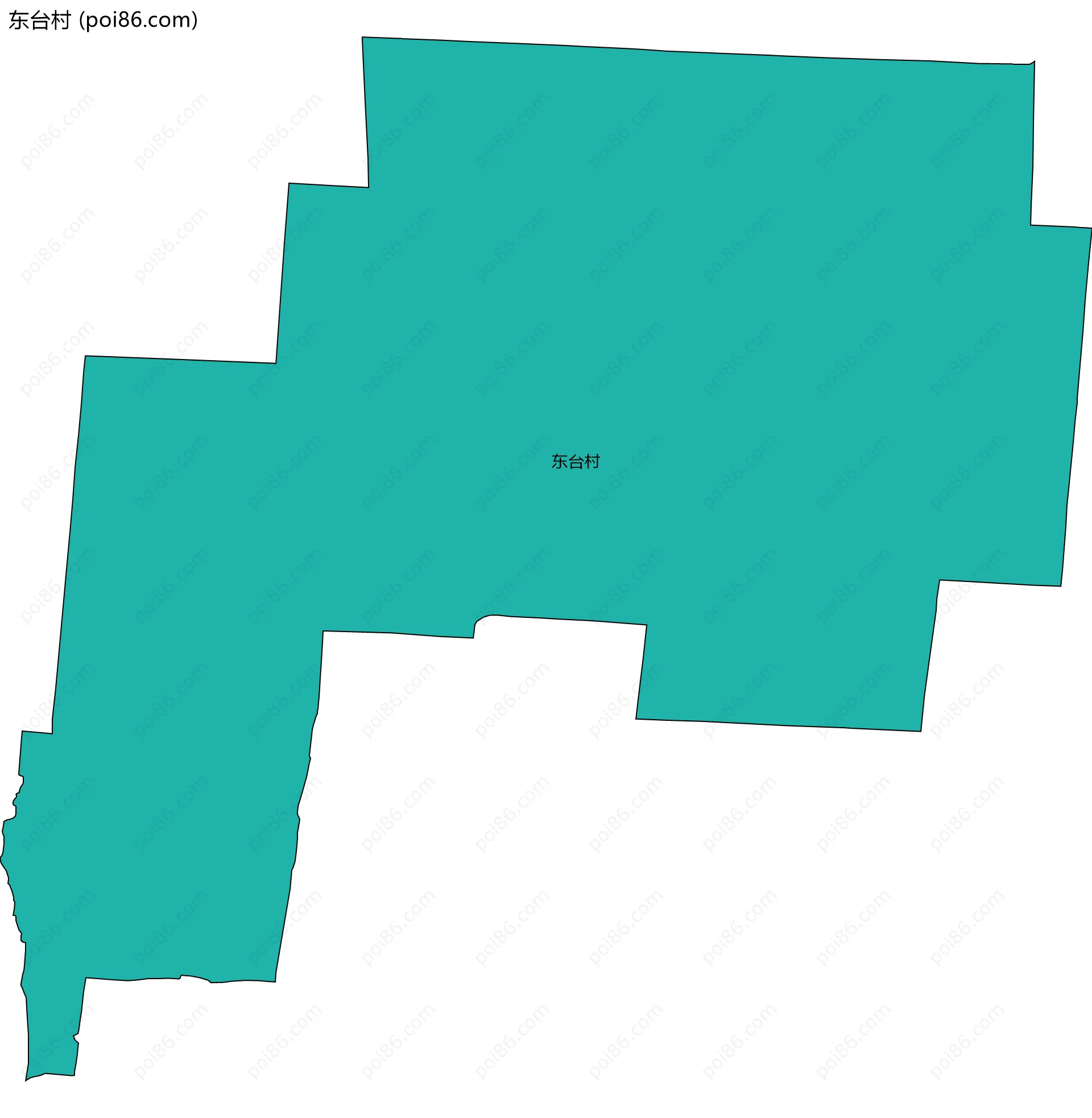 东台村边界地图