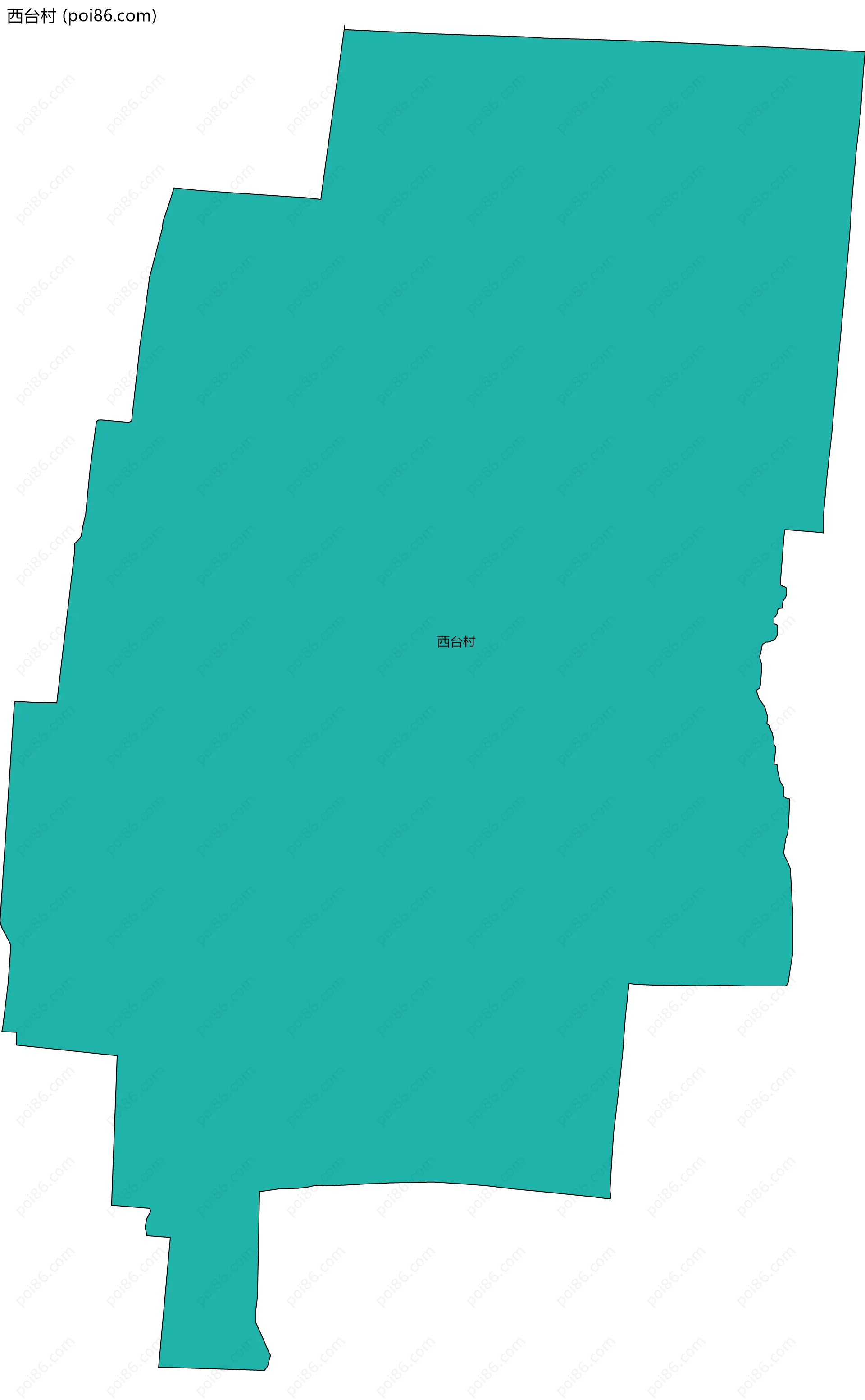 西台村边界地图