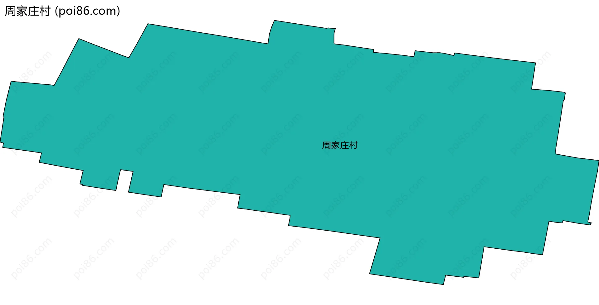 周家庄村边界地图