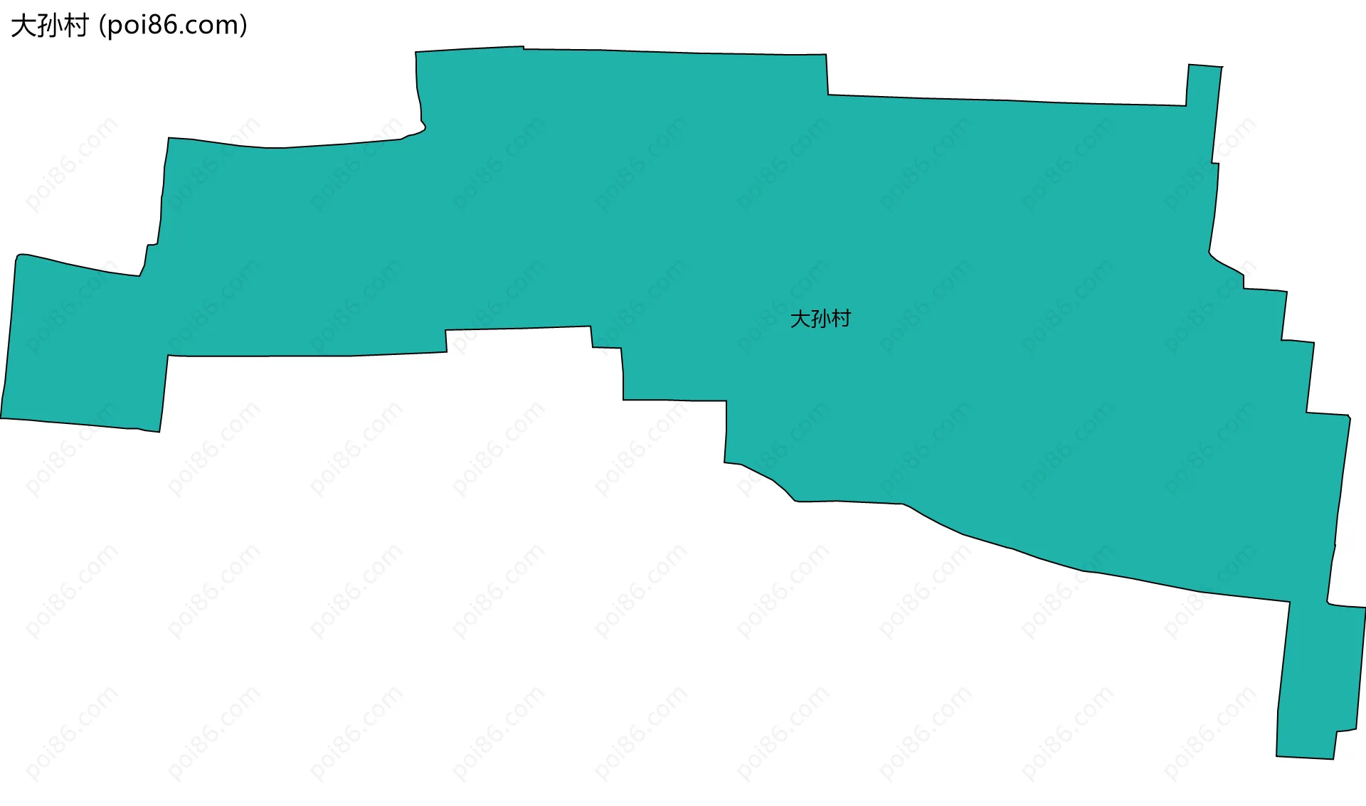 大孙村边界地图