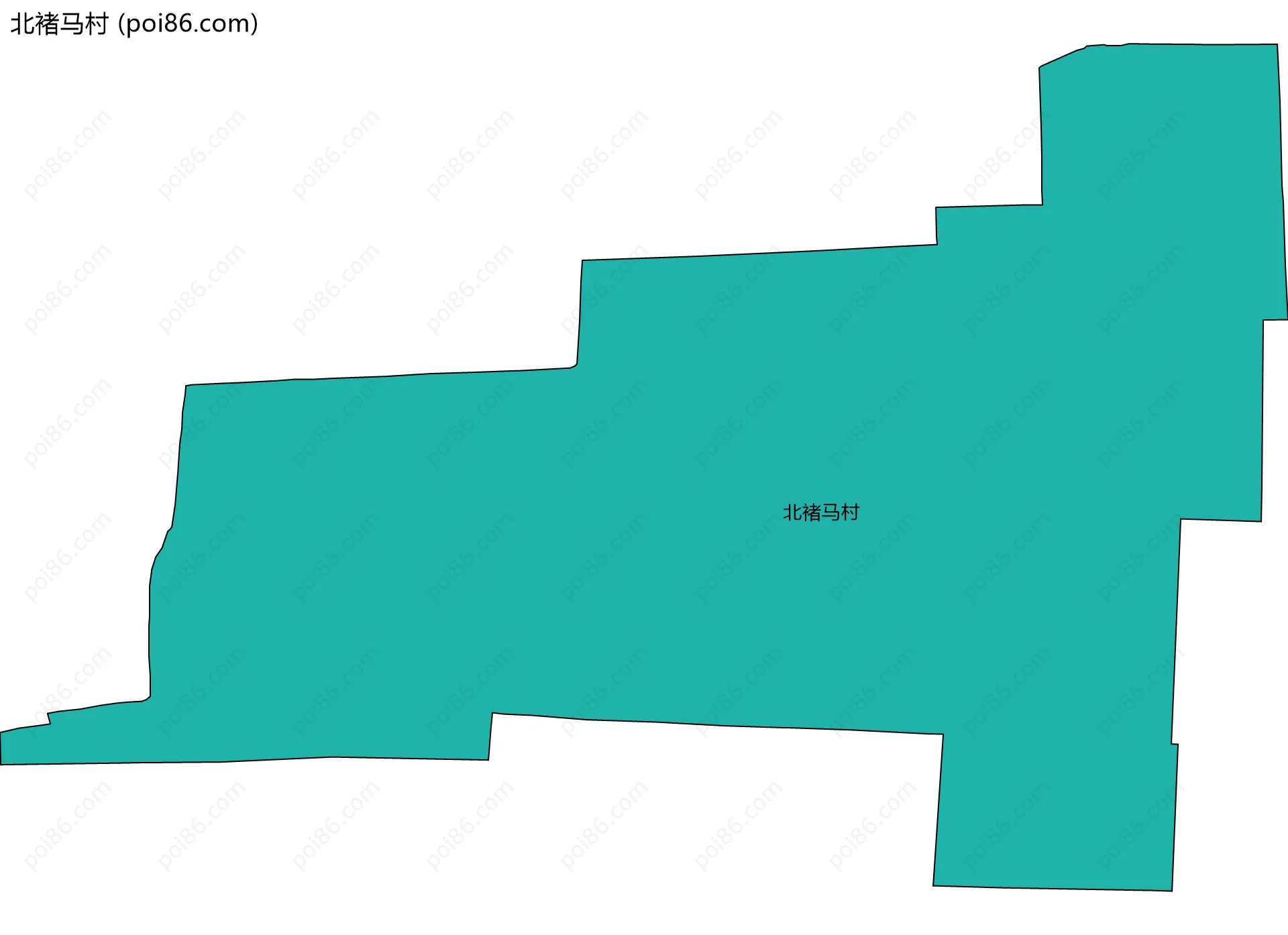 北褚马村边界地图