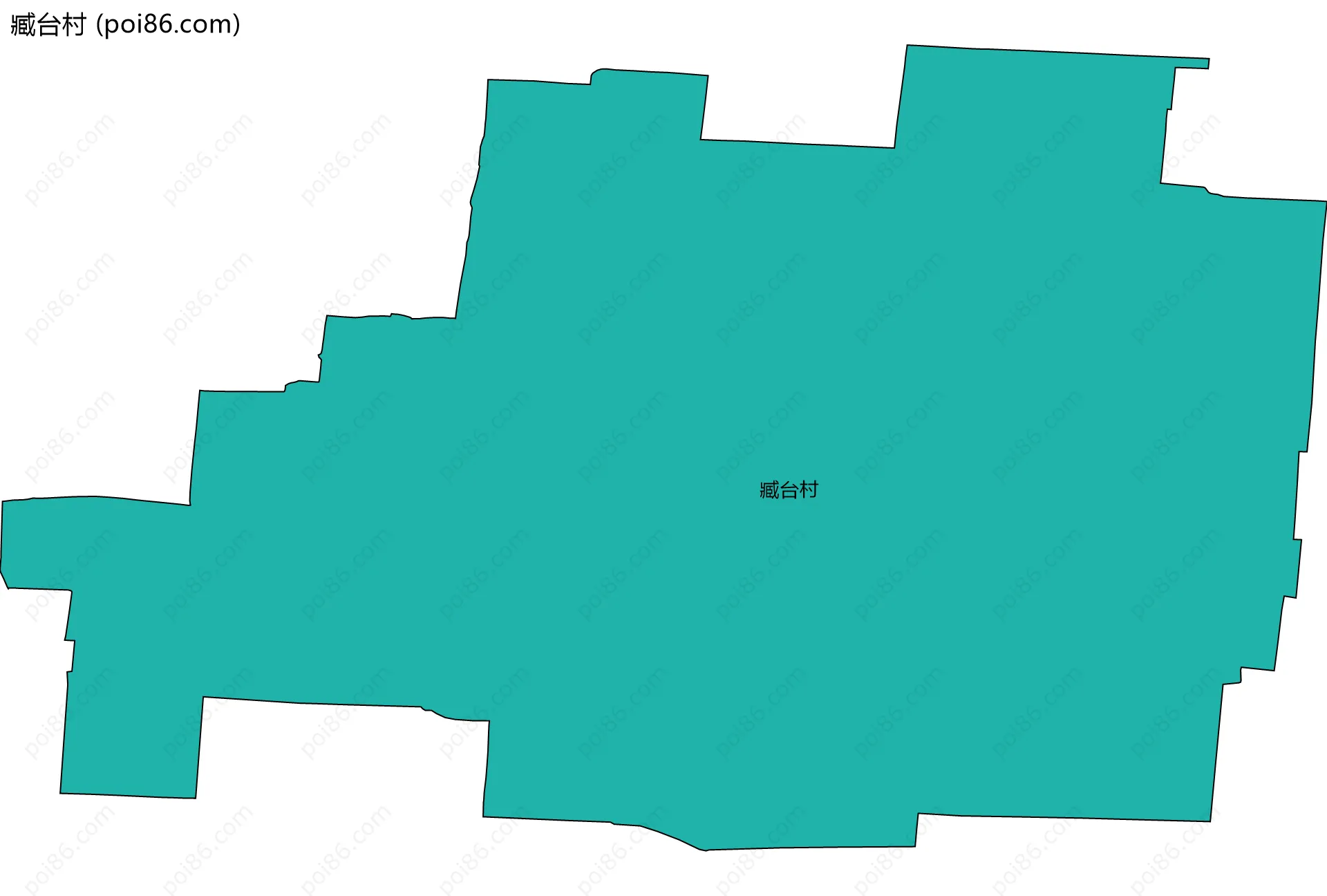 臧台村边界地图