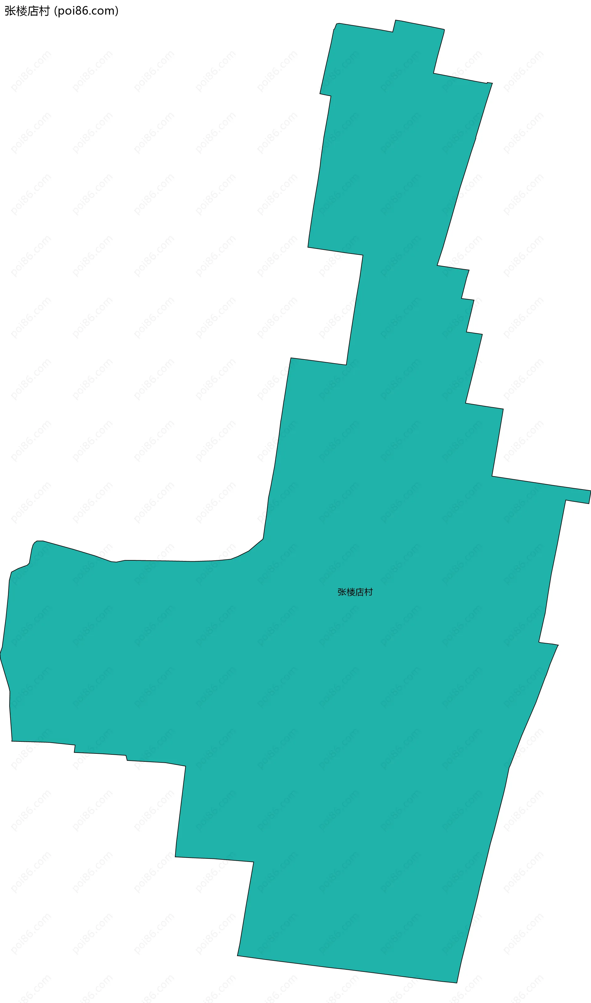 张楼店村边界地图