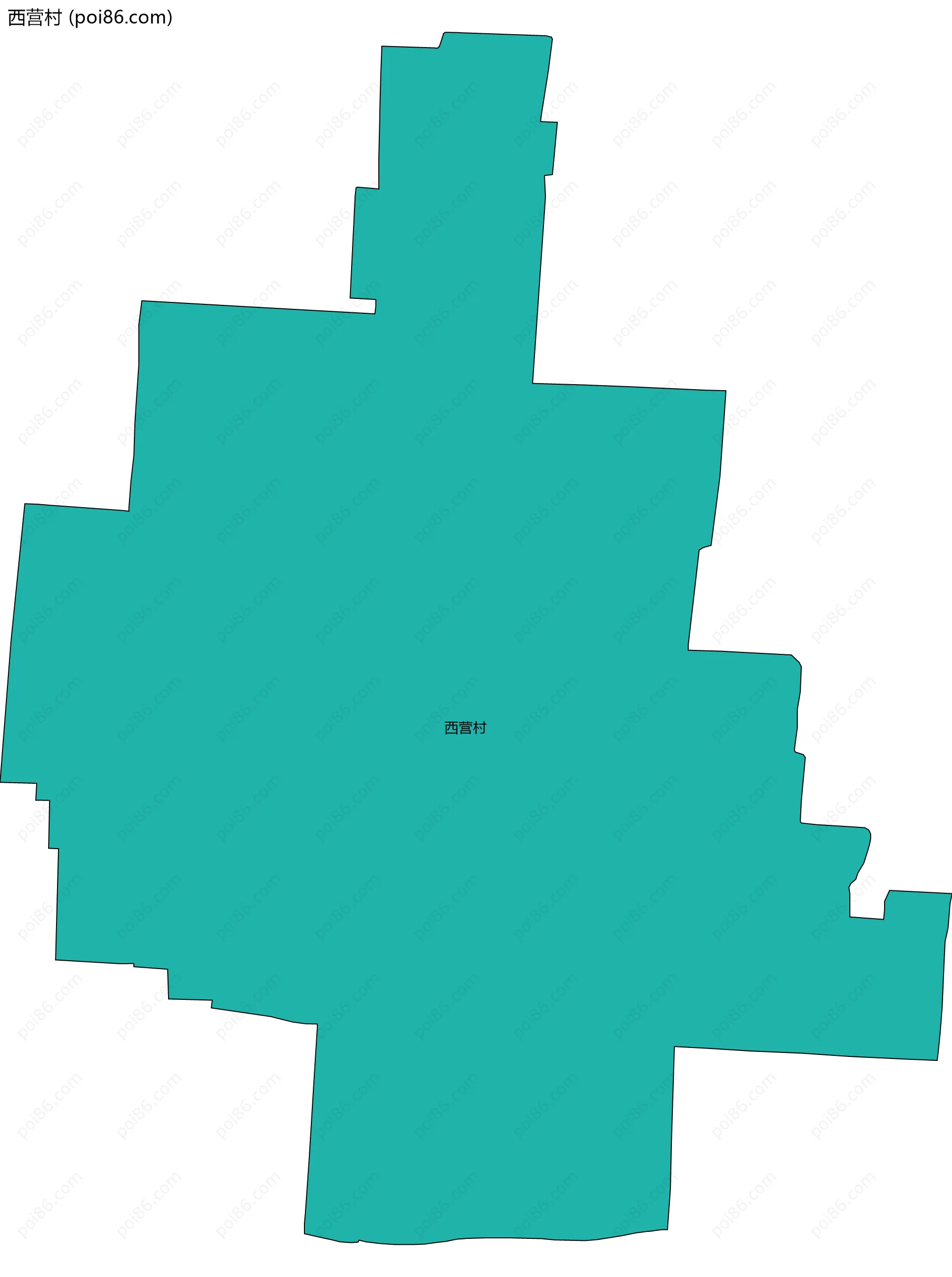 西营村边界地图