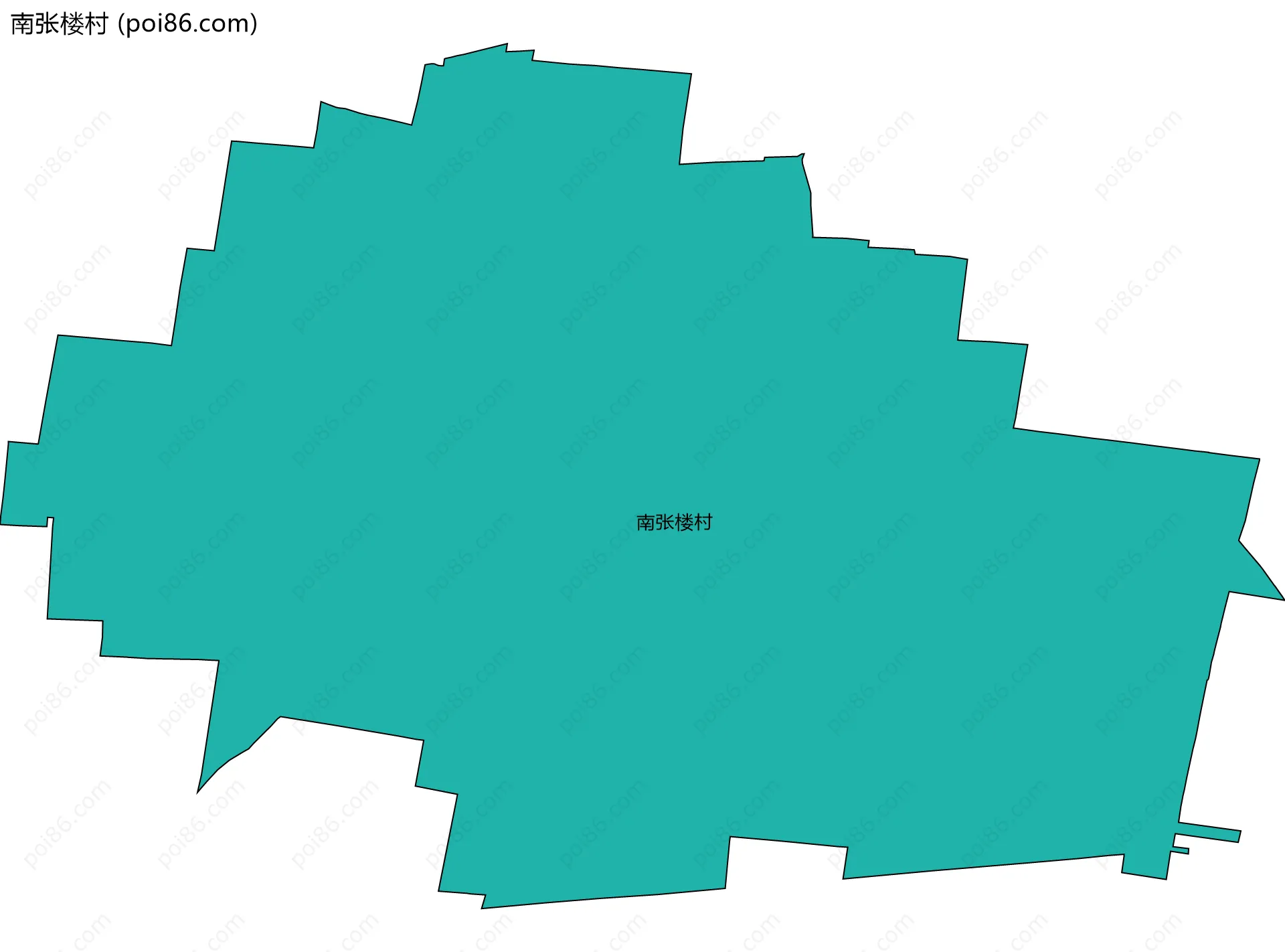 南张楼村边界地图