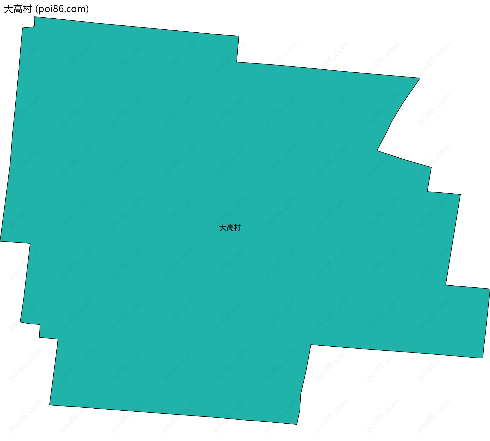 大高村边界地图