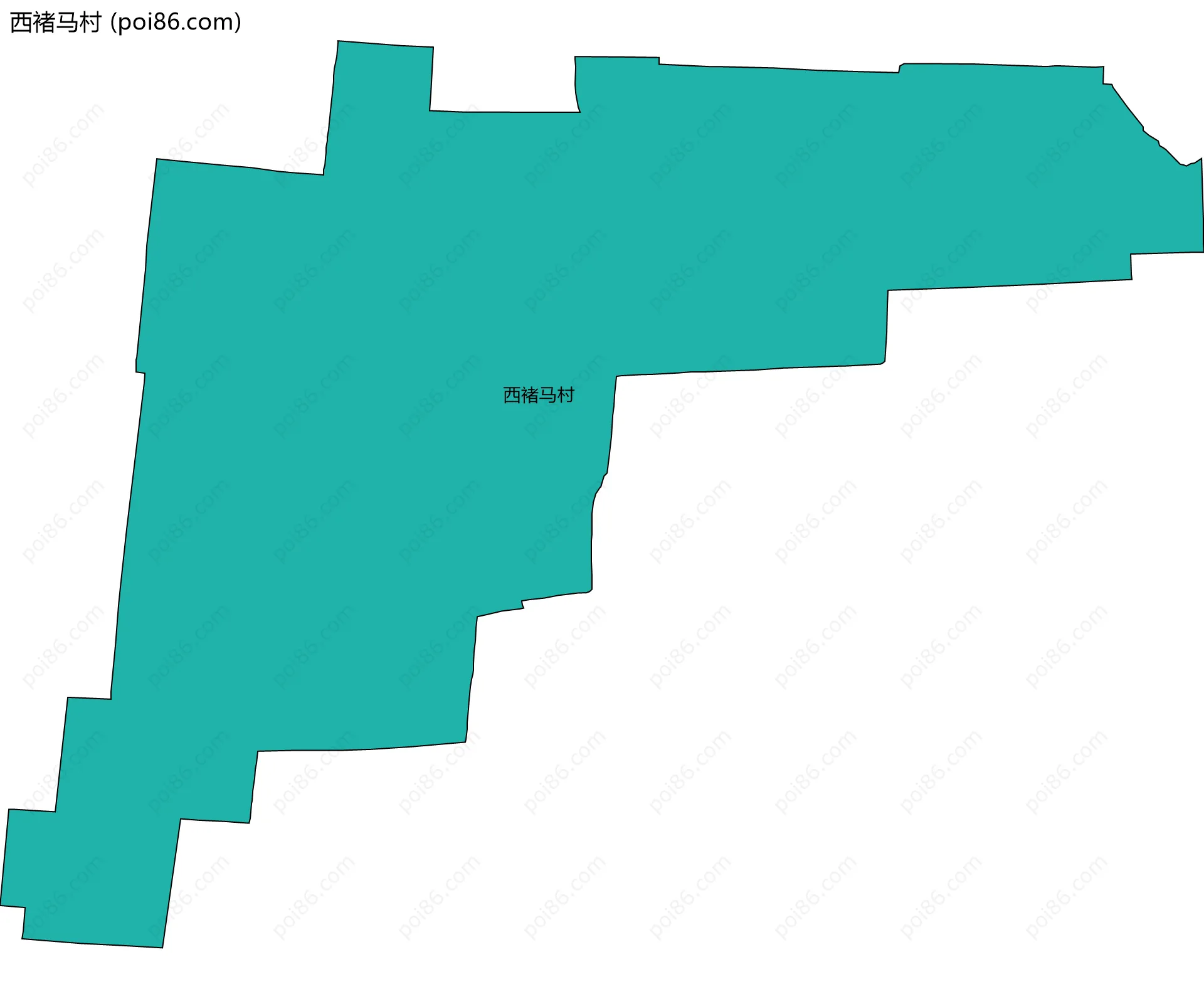 西褚马村边界地图