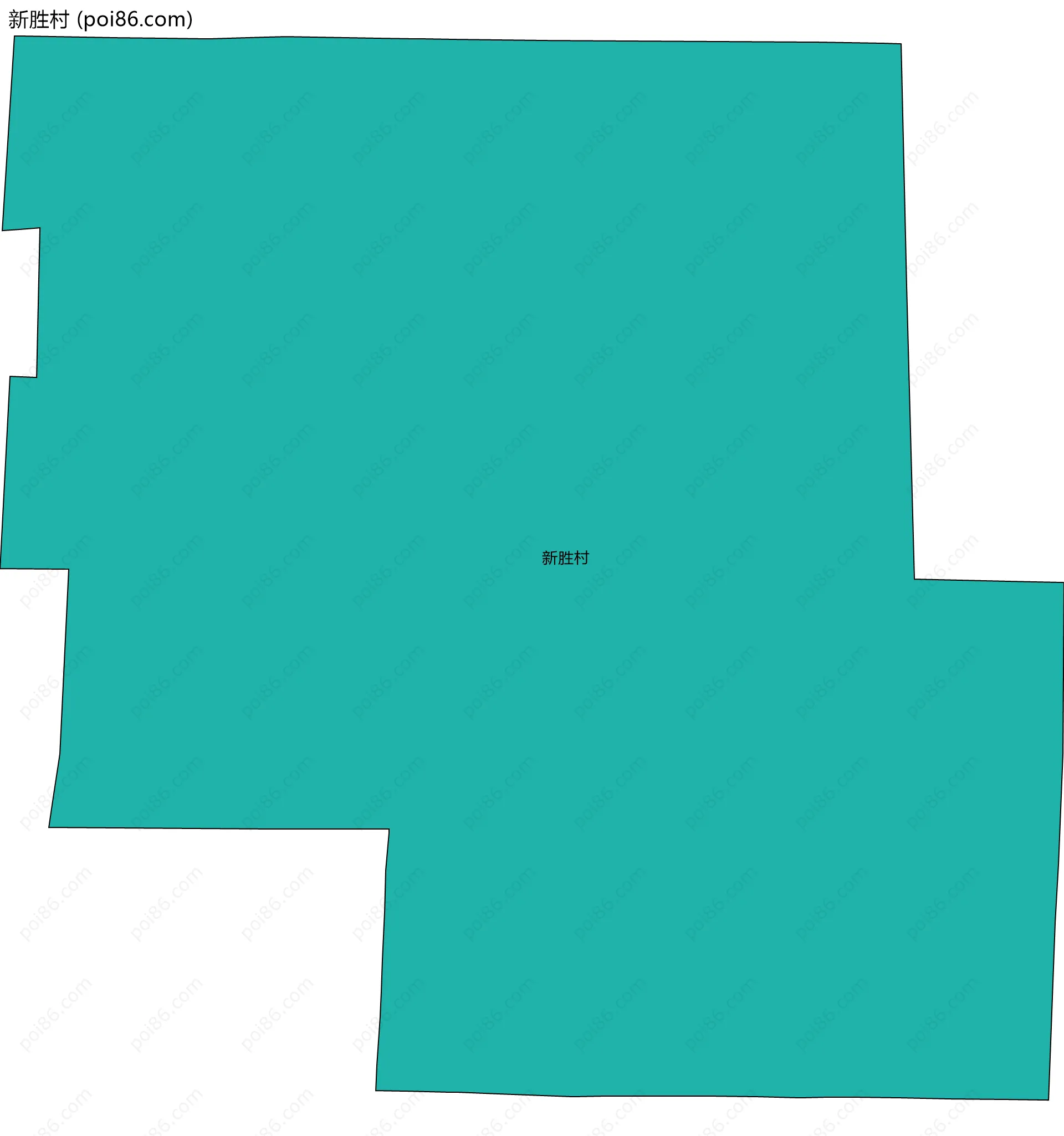 新胜村边界地图