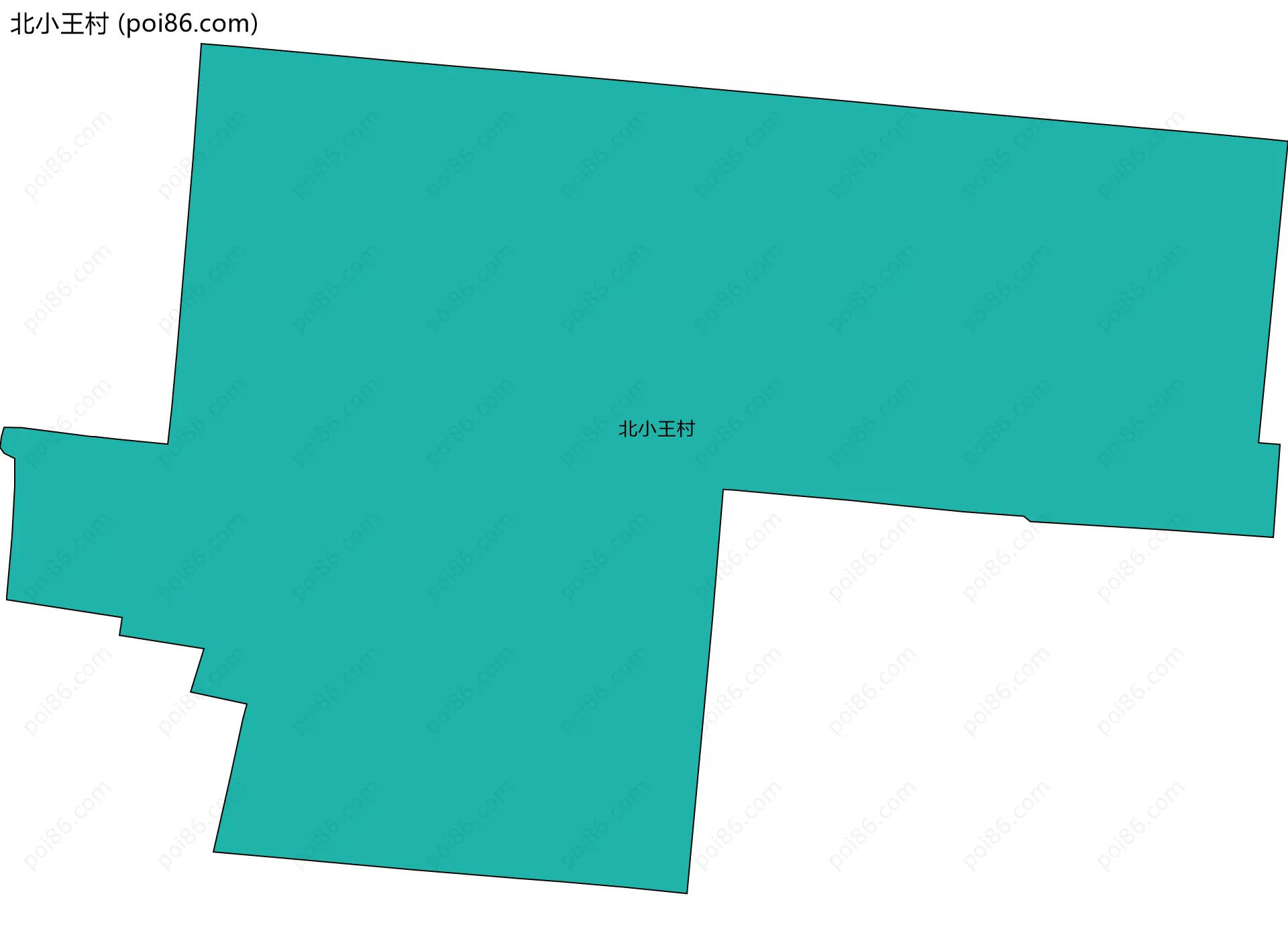北小王村边界地图