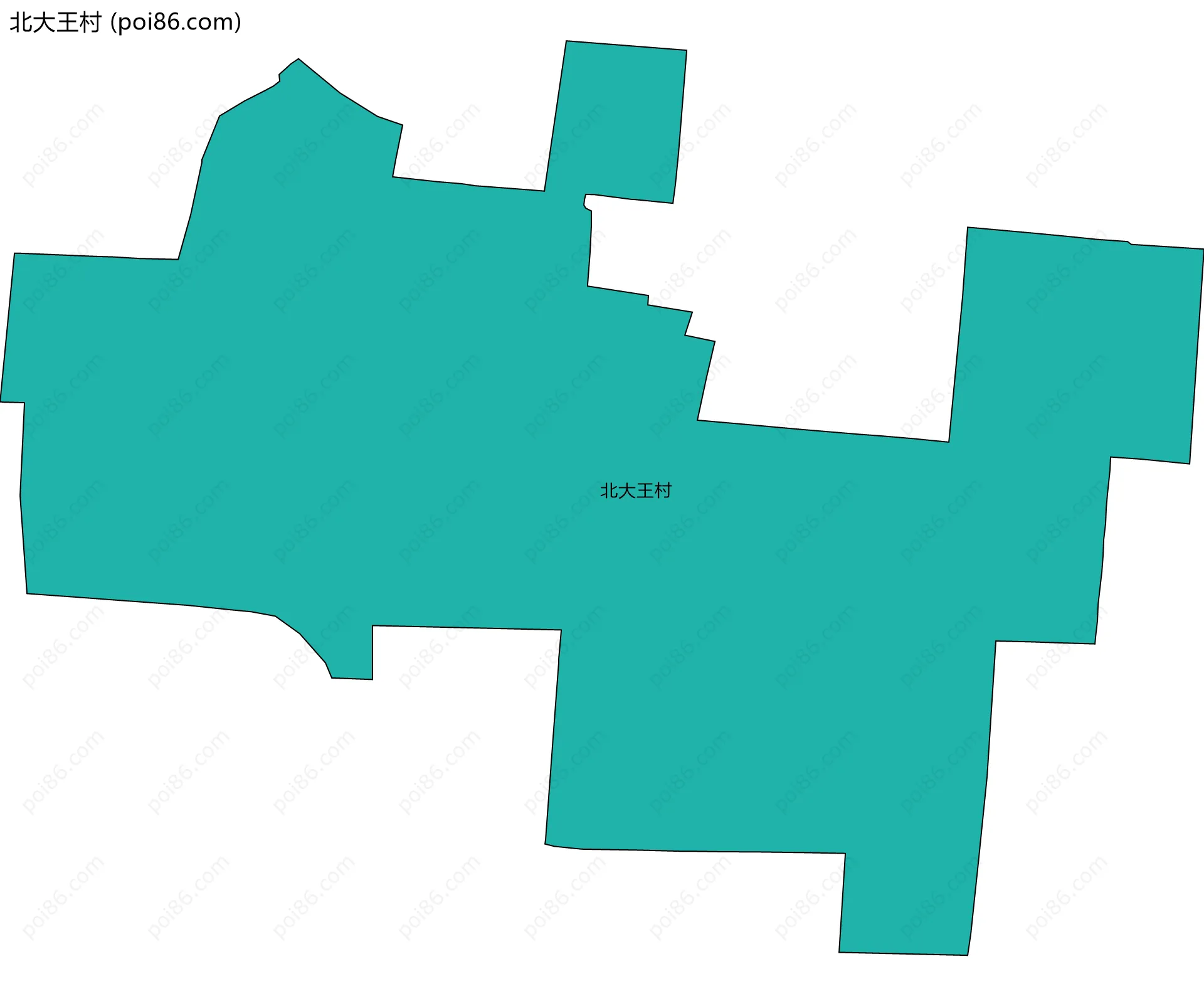 北大王村边界地图