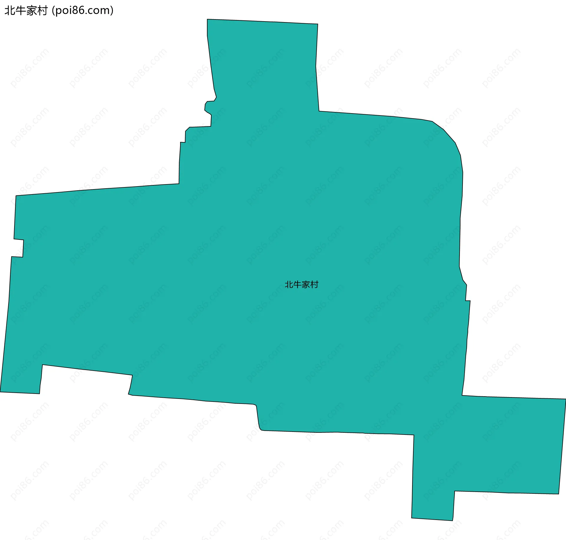北牛家村边界地图