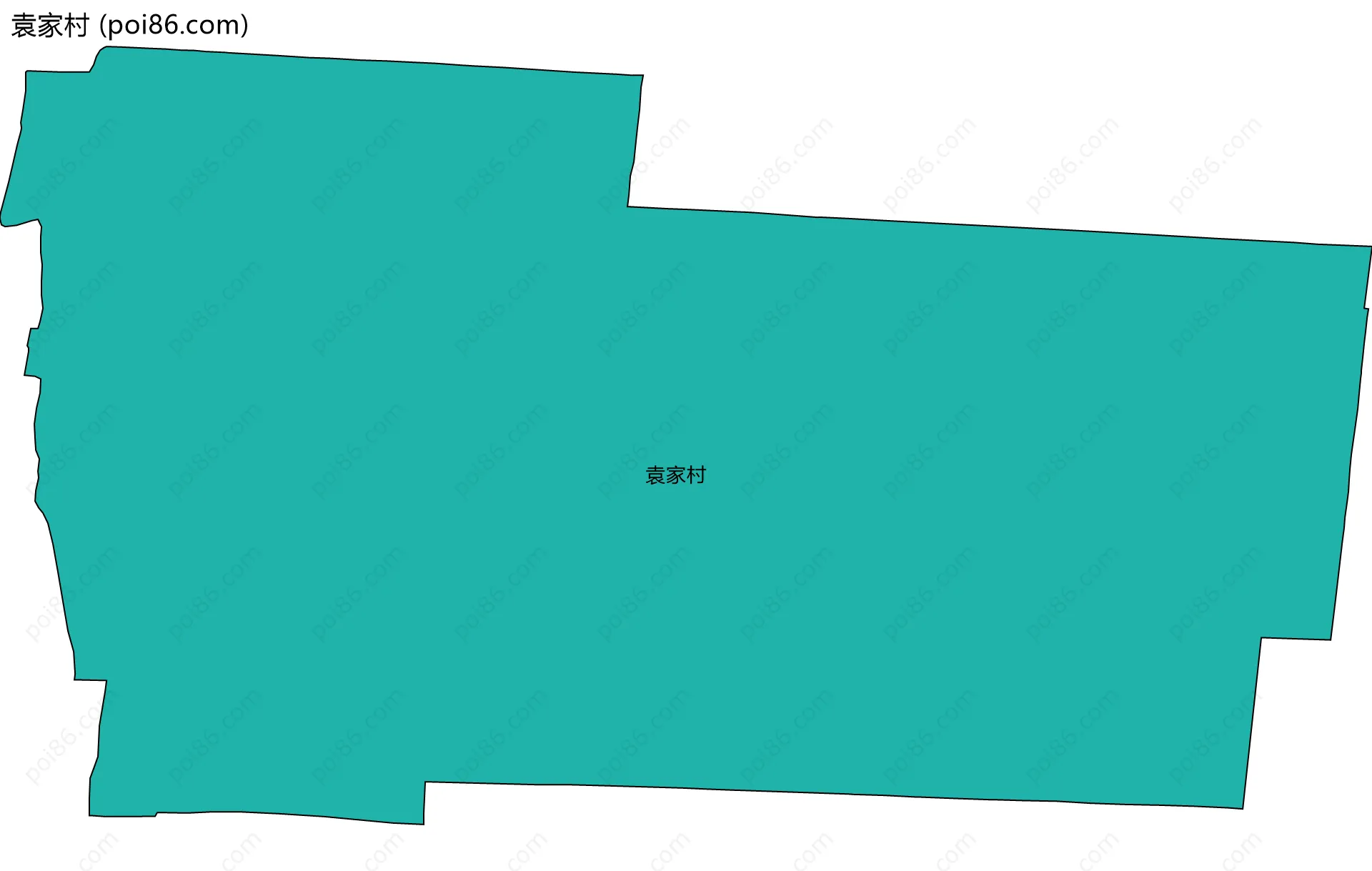 袁家村边界地图