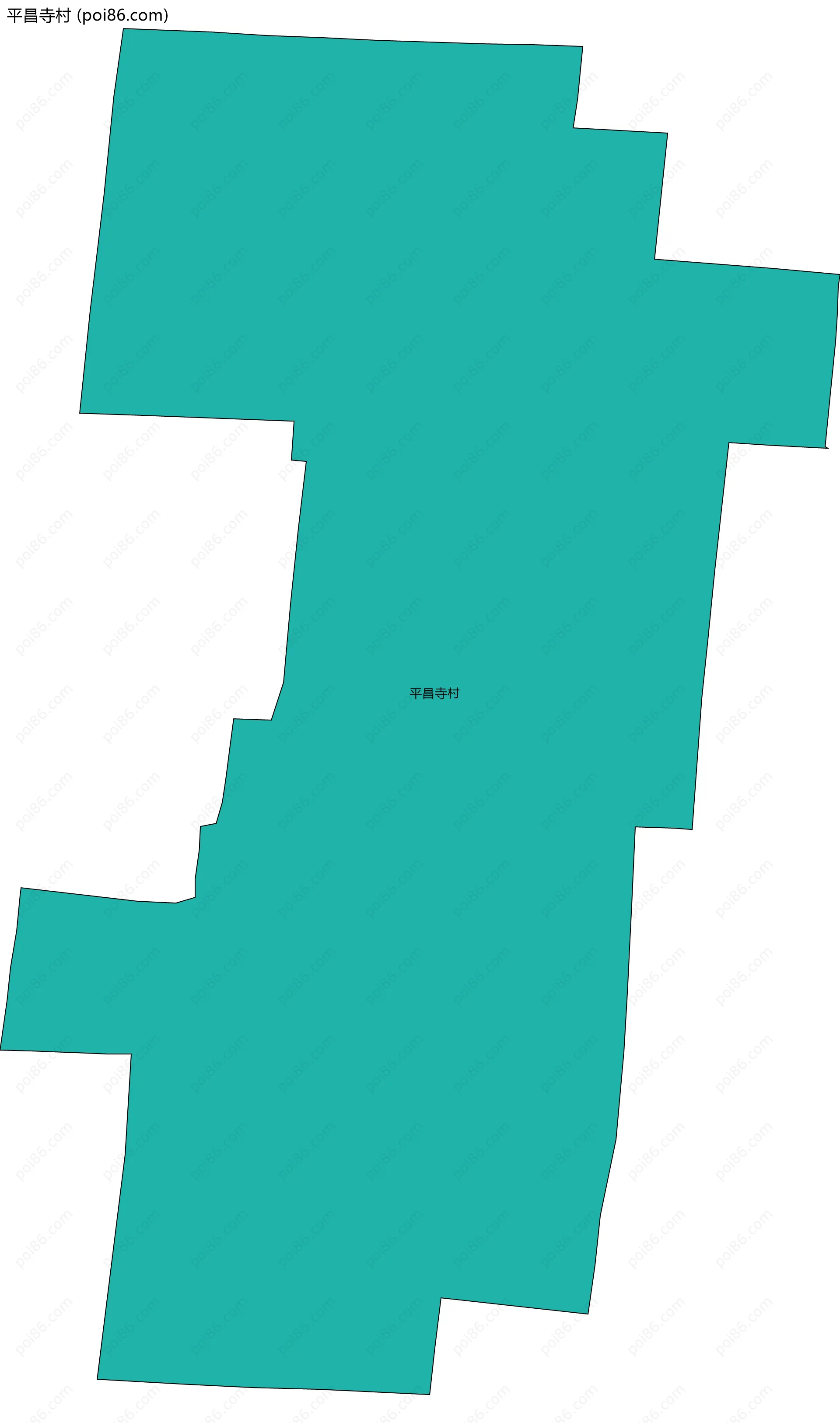 平昌寺村边界地图