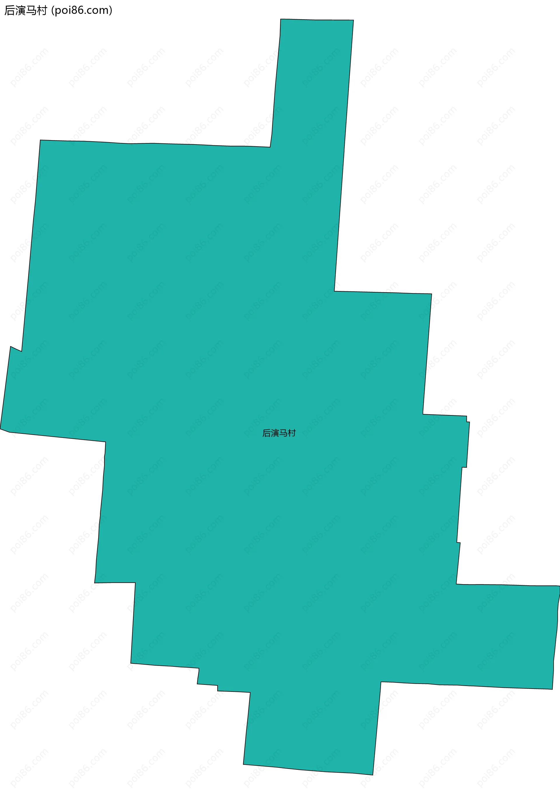 后演马村边界地图
