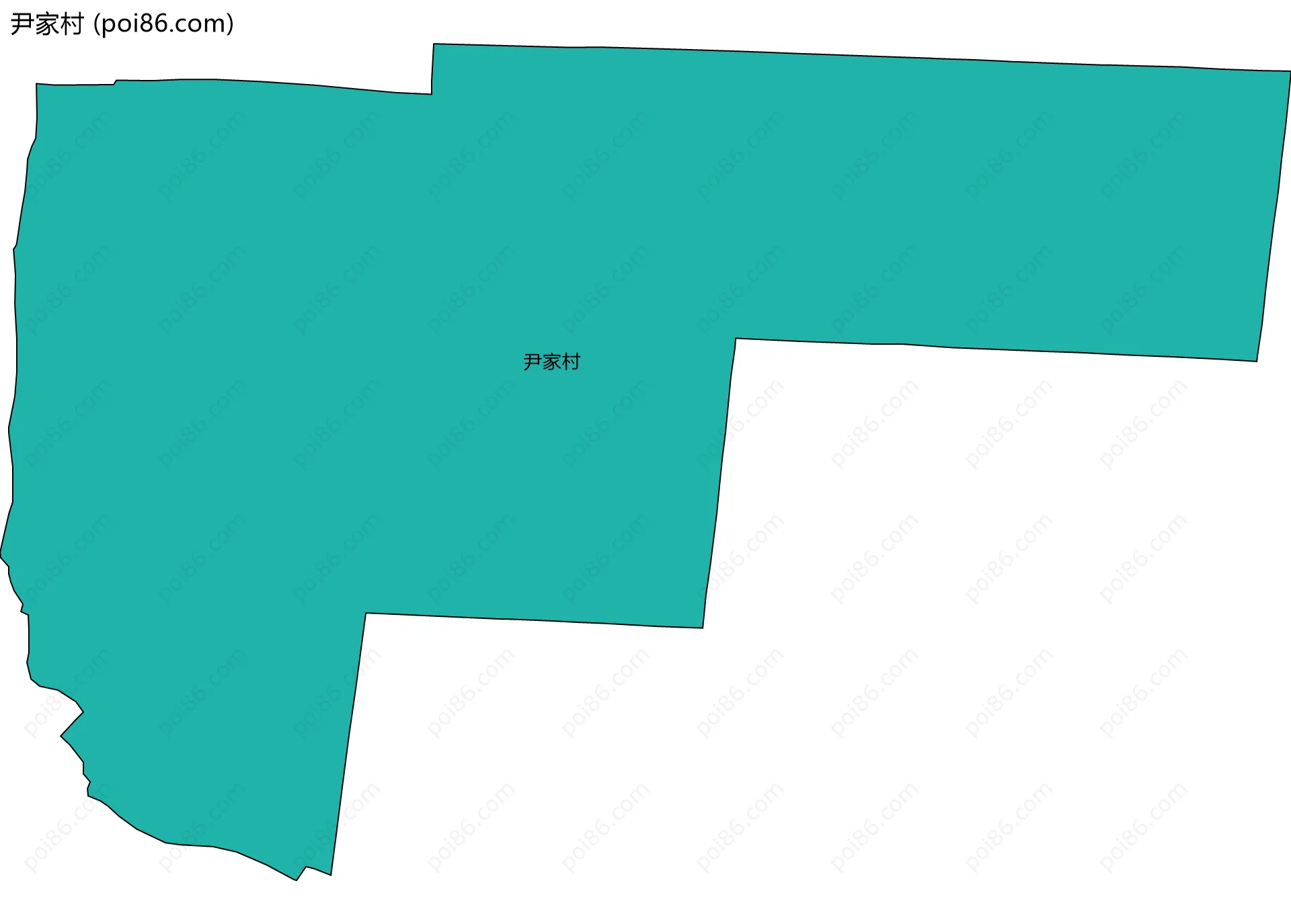 尹家村边界地图