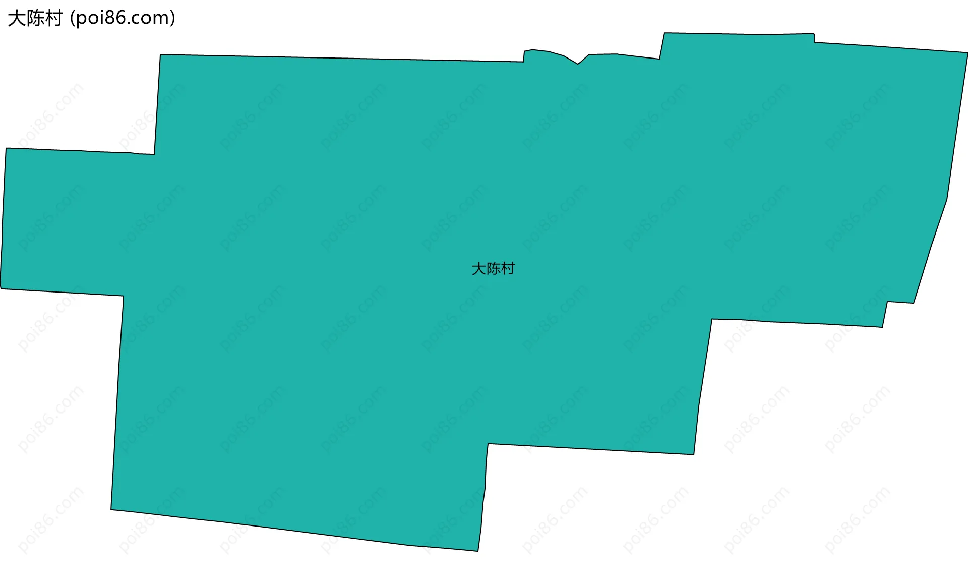 大陈村边界地图
