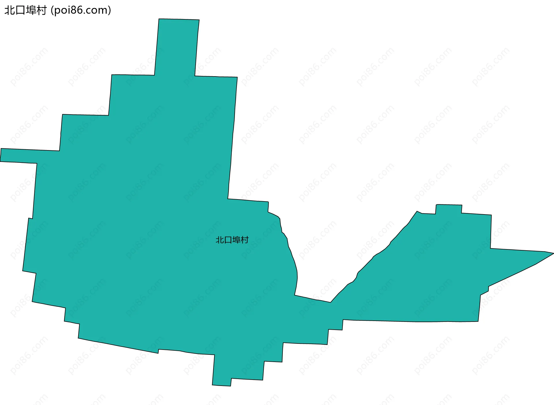 北口埠村边界地图