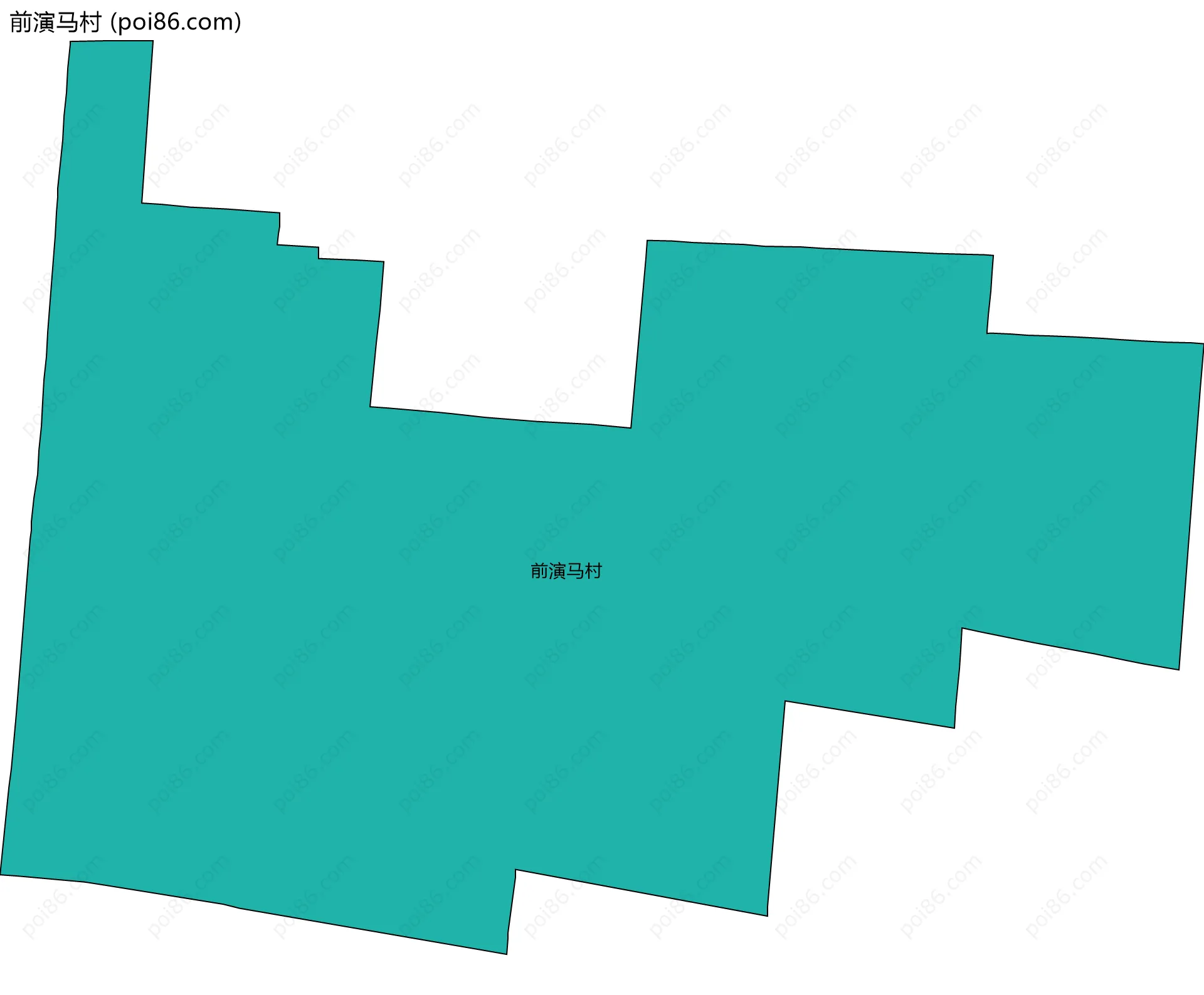 前演马村边界地图