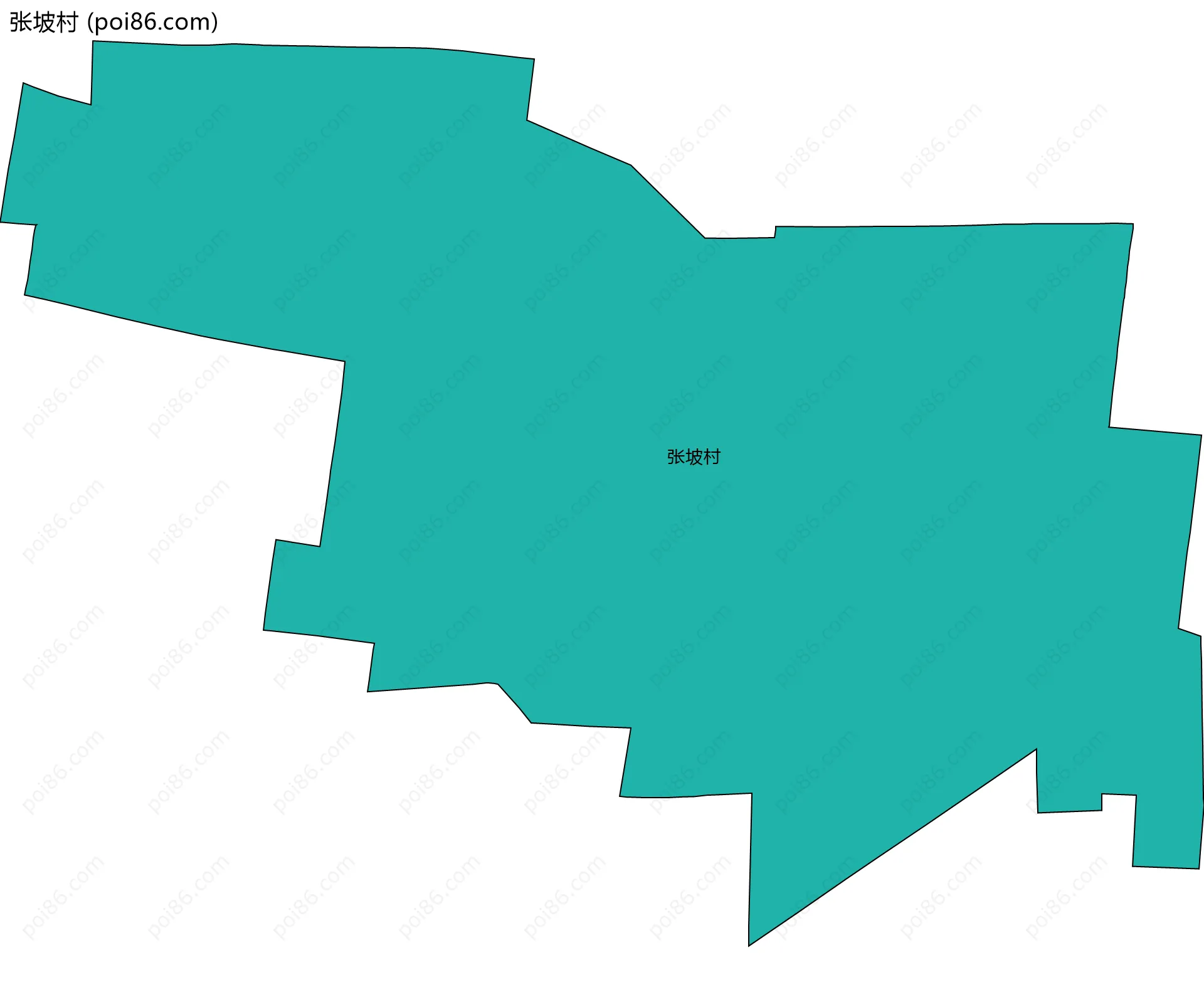 张坡村边界地图