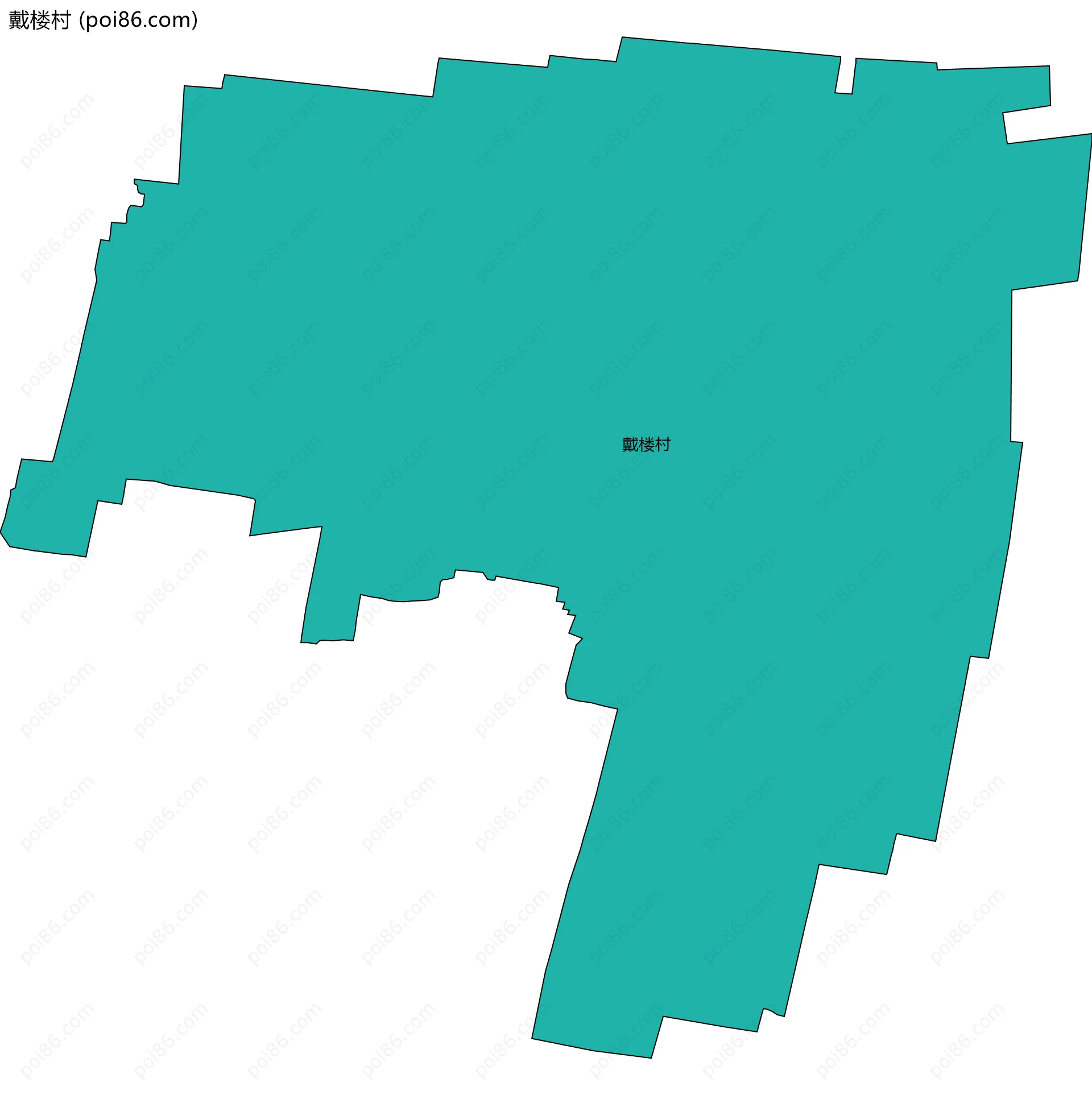 戴楼村边界地图