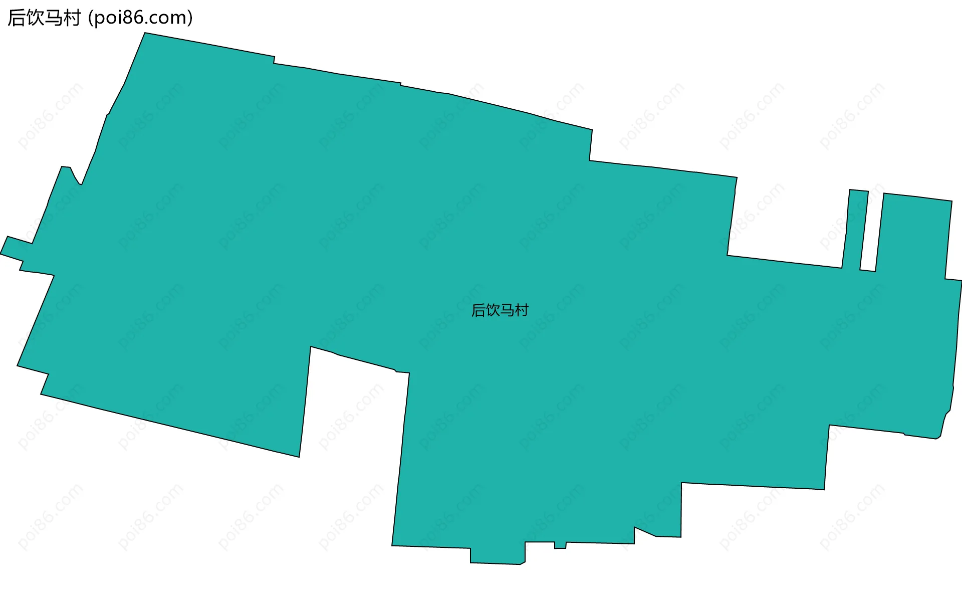 后饮马村边界地图