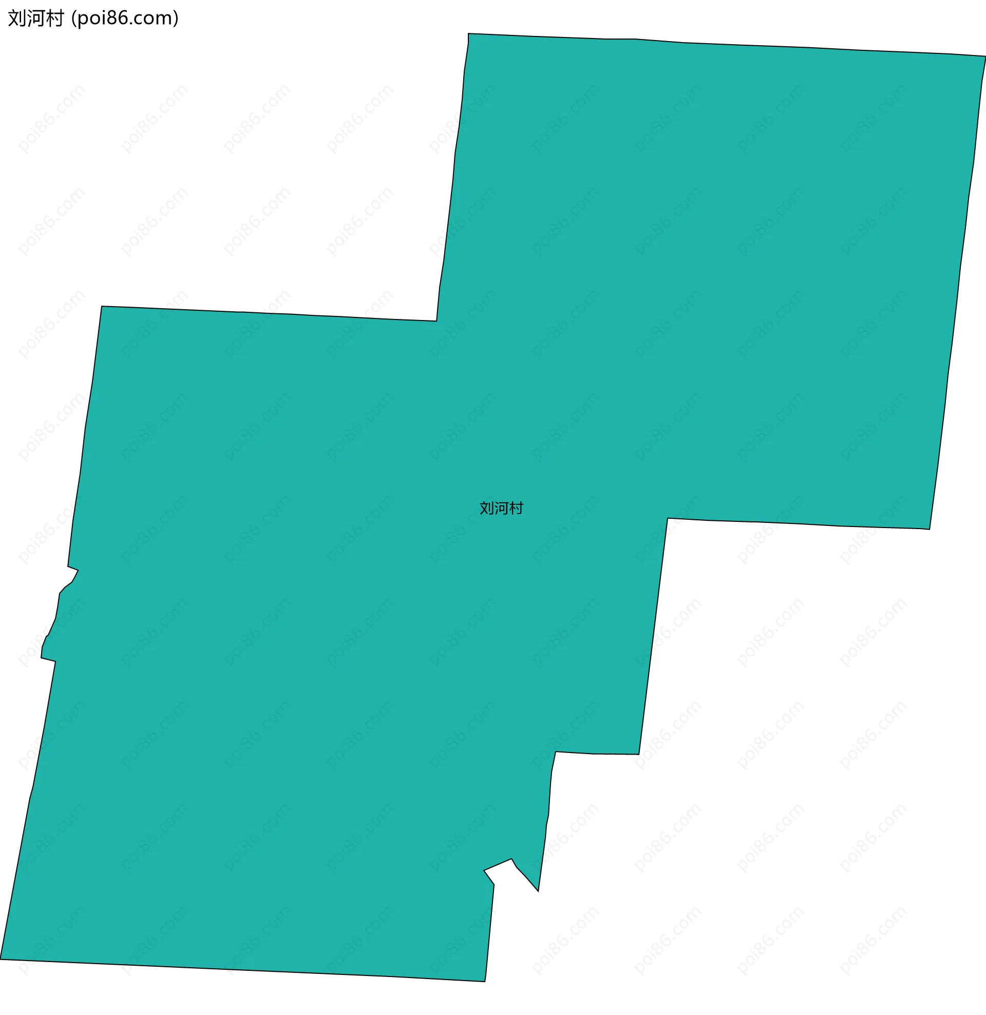 刘河村边界地图