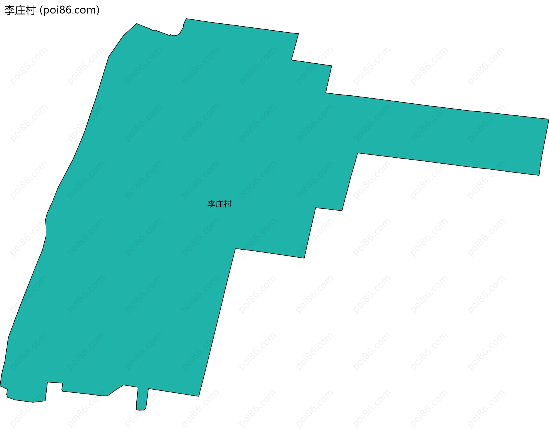 李庄村边界地图