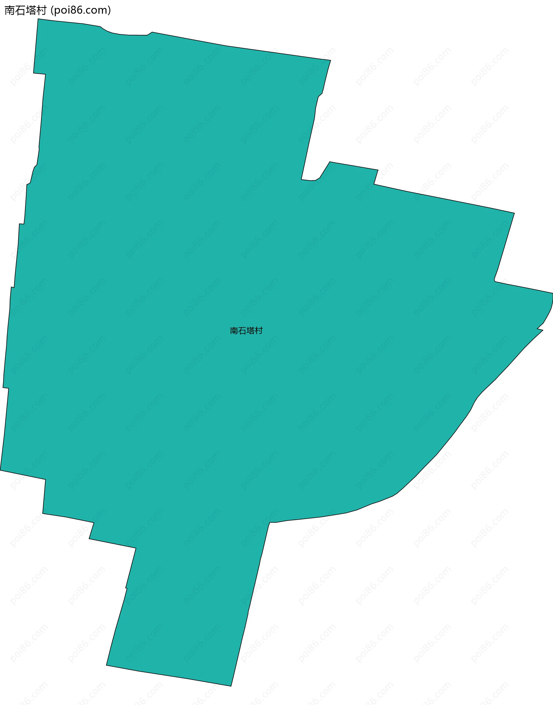 南石塔村边界地图