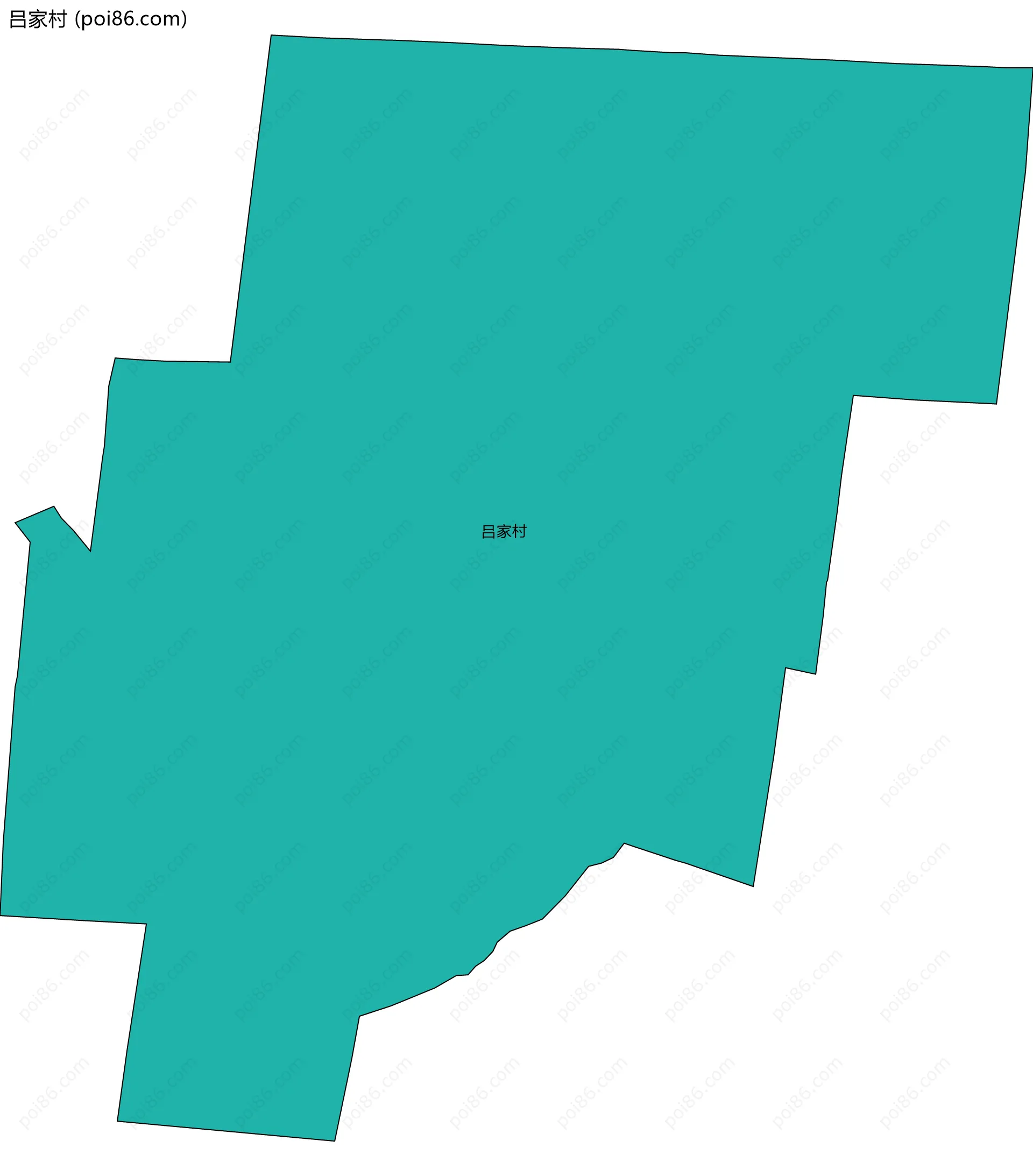 吕家村边界地图