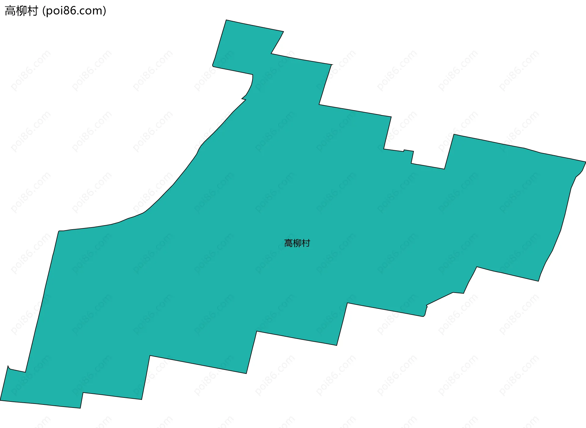 高柳村边界地图