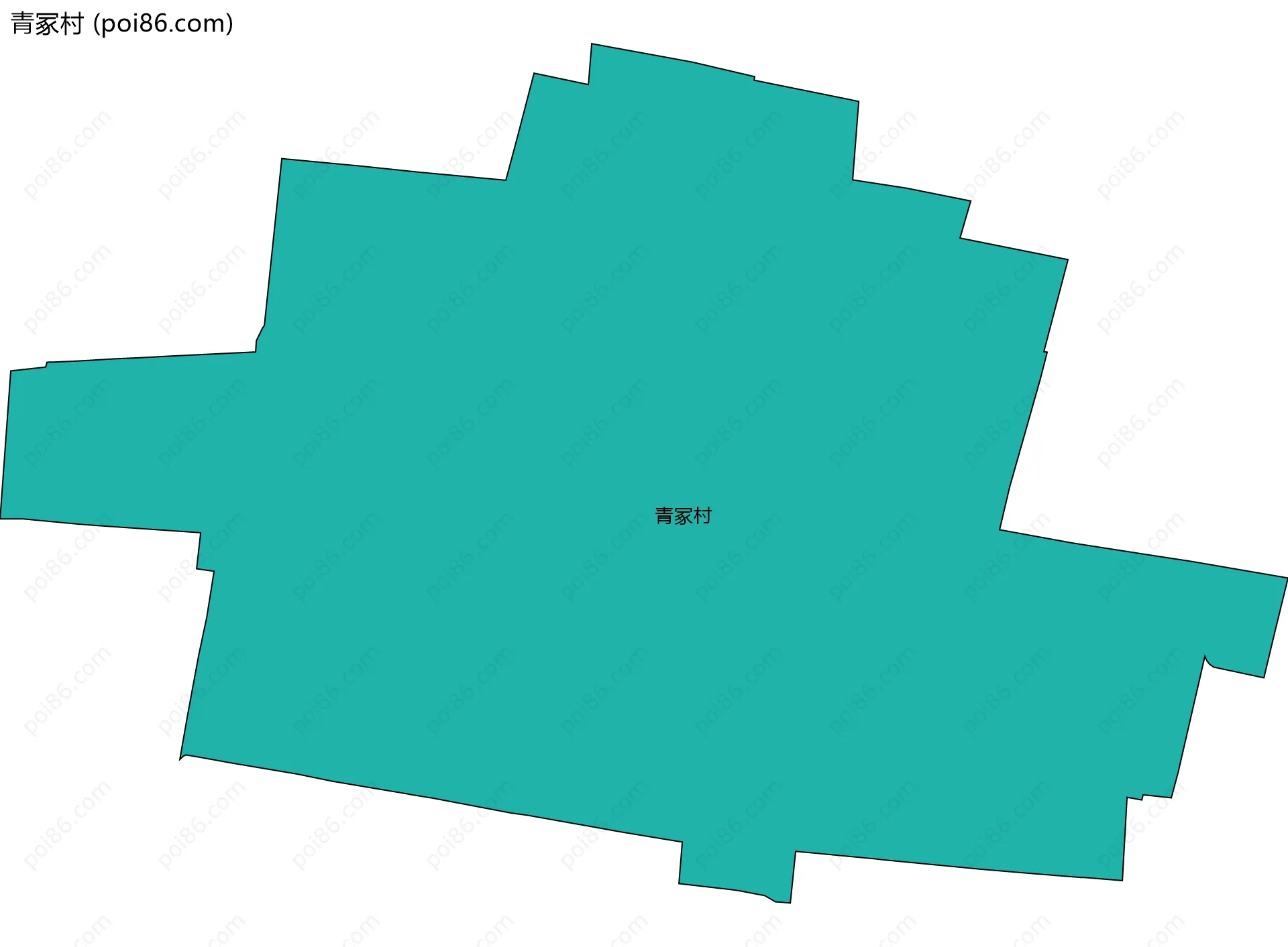 青冢村边界地图