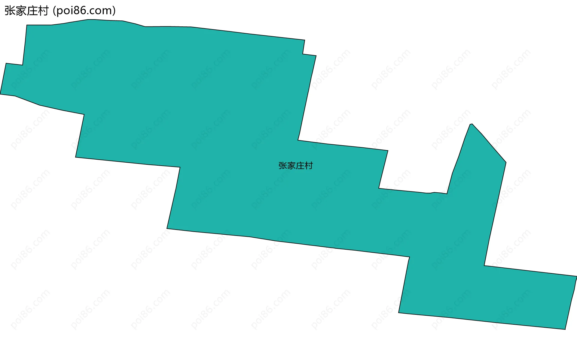 张家庄村边界地图