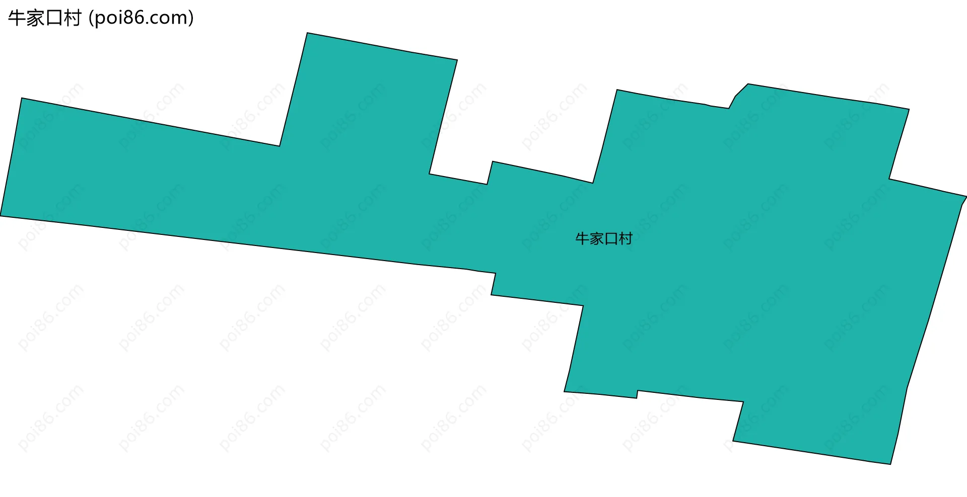 牛家口村边界地图