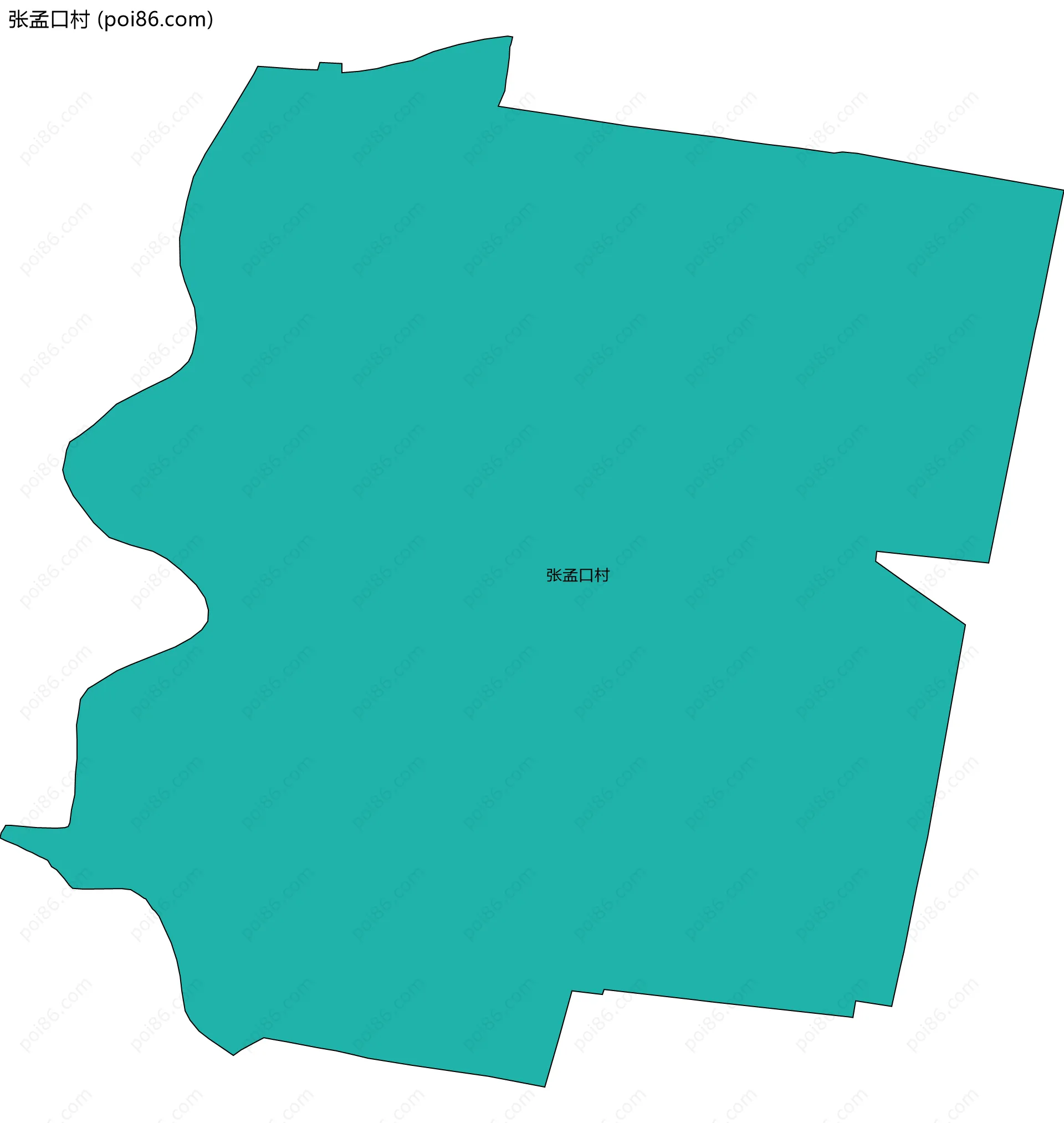 张孟口村边界地图