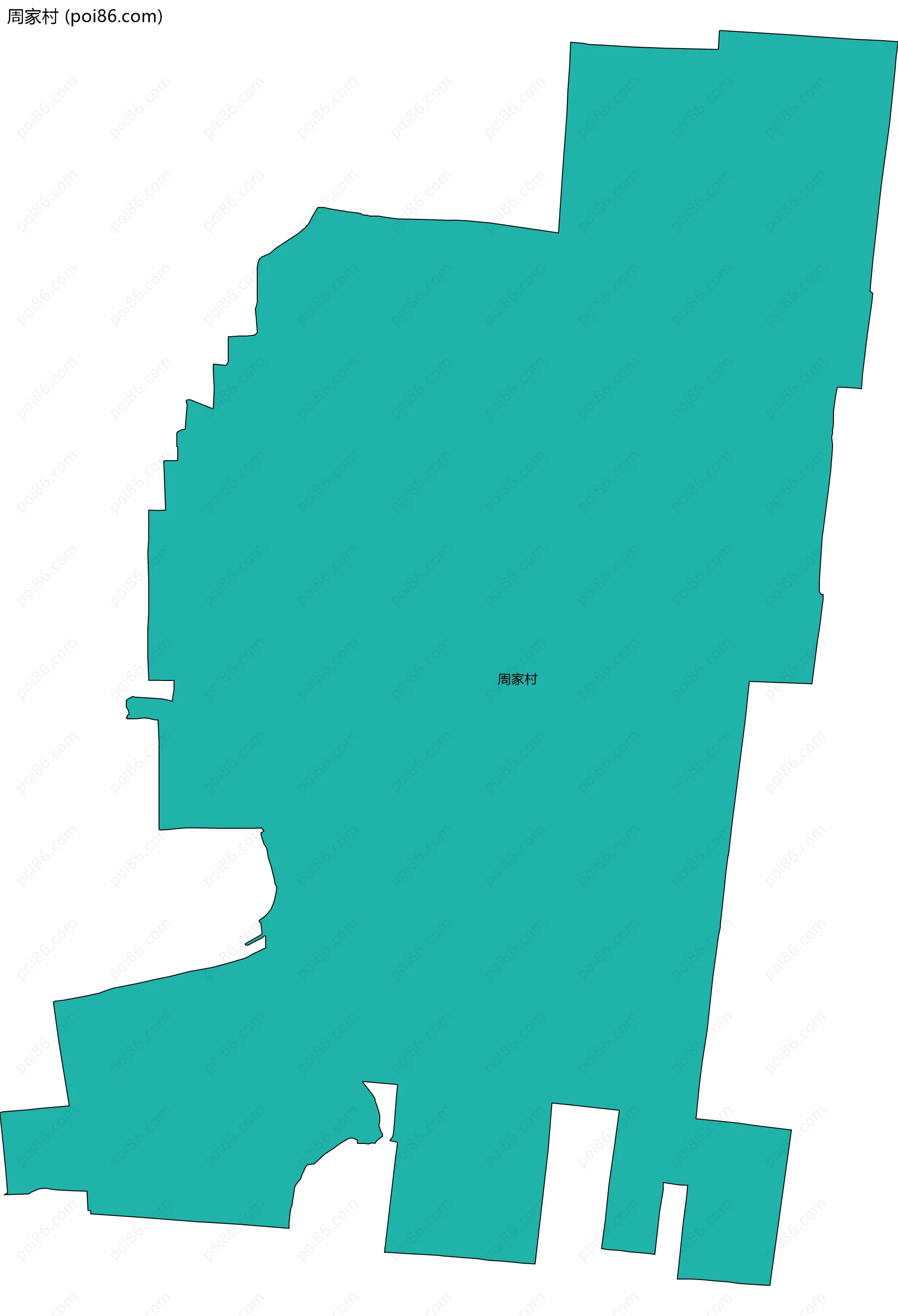周家村边界地图