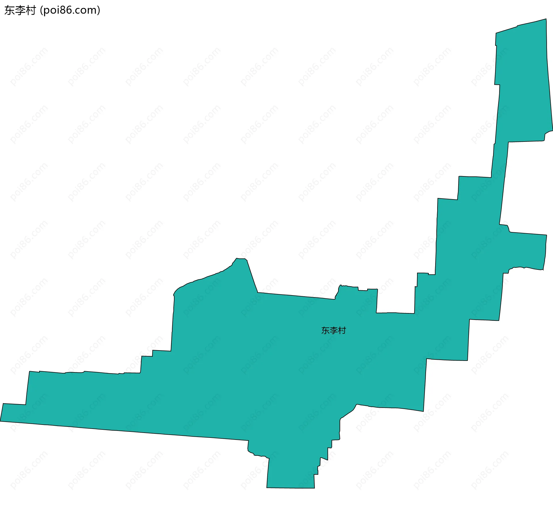 东李村边界地图